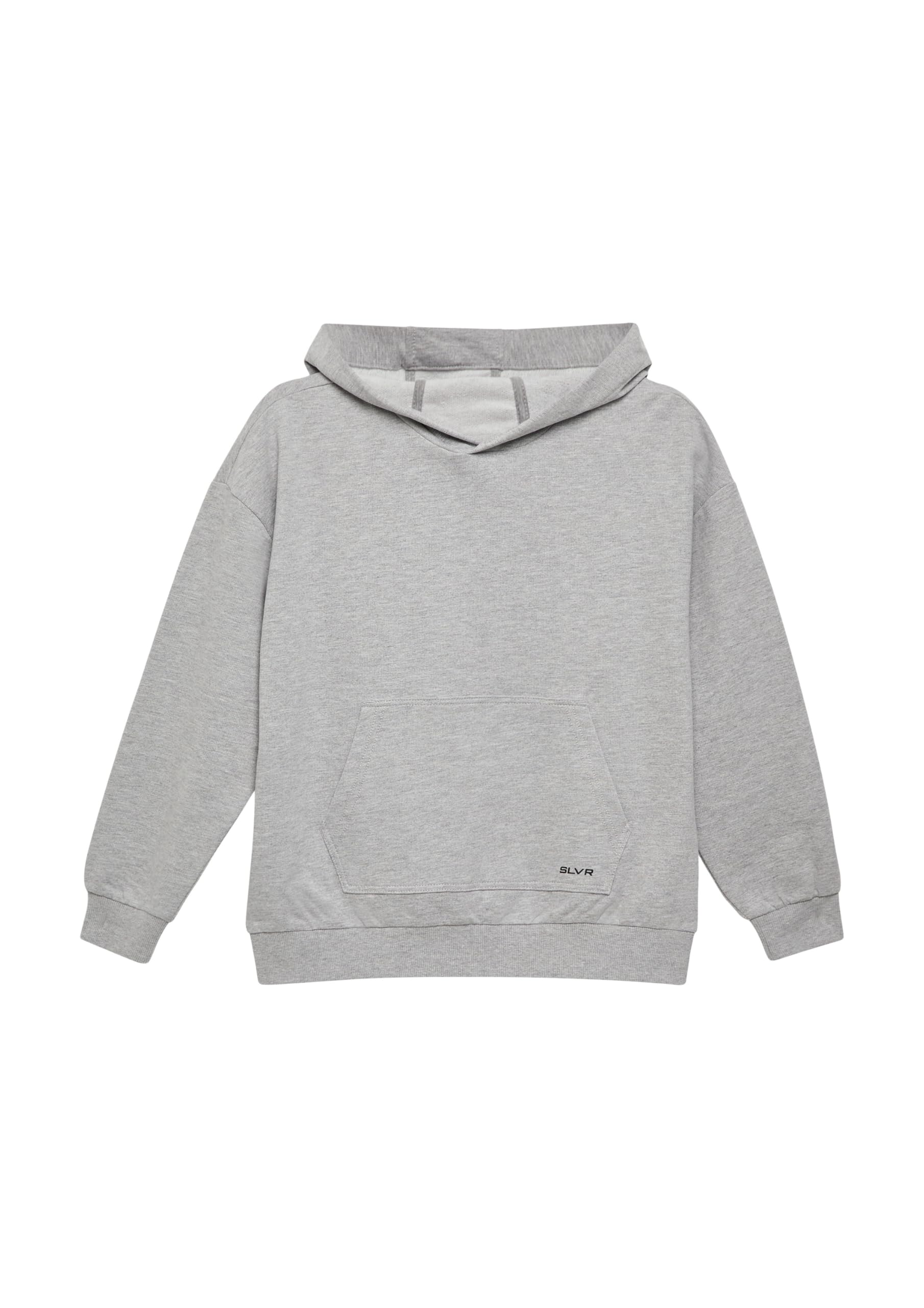 s.Oliver Oversized Hoodie Schwarz Schrift-Print Känguru