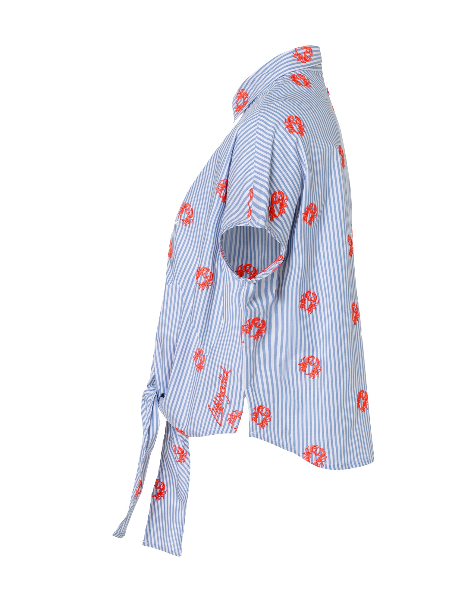 Lieblingsstück RiyaL Kurzarm Bluse blue bell Baumwolle