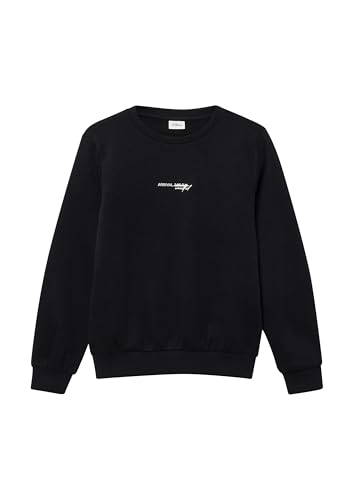 s.Oliver Red Label Sweatshirt mit Print kuschelig schwarz
