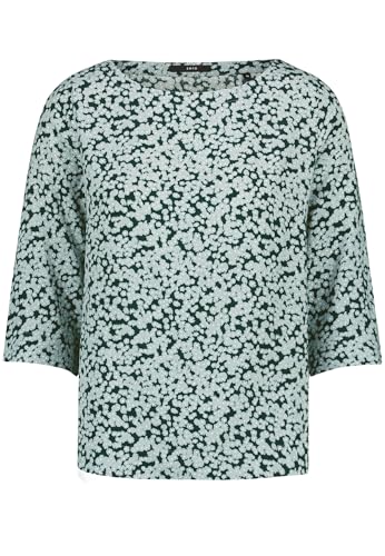zero Blusenshirt mit Print Dark Green Blue Gr.40 leicht