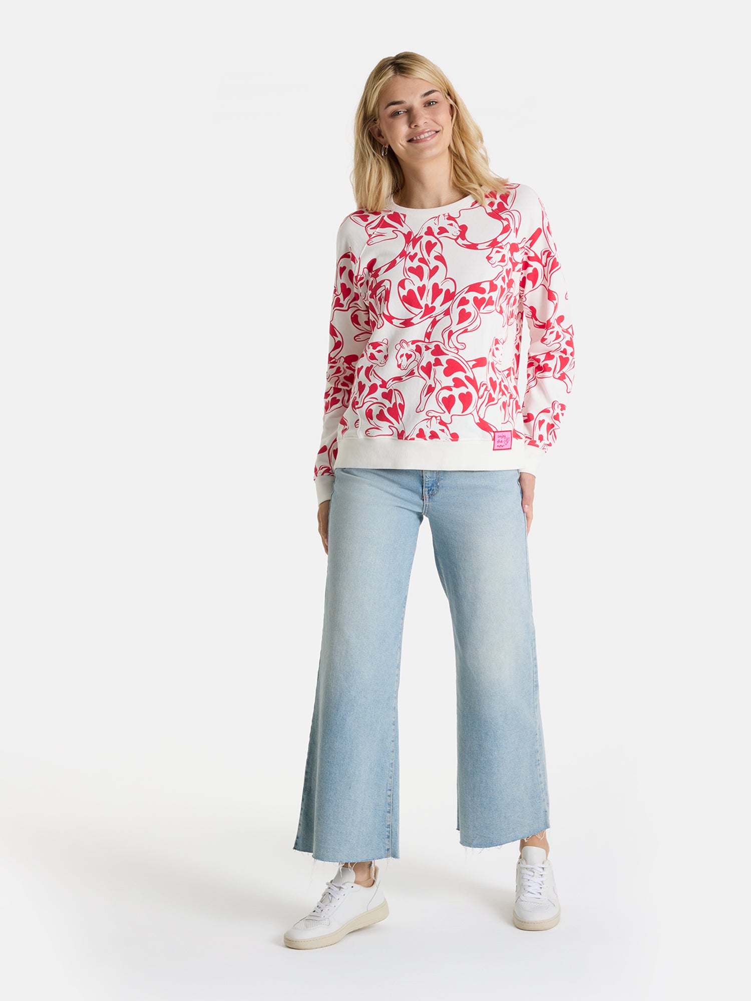 Lieblingsstück LanaL Sweatshirt offwhite Herz-Print Baumwolle