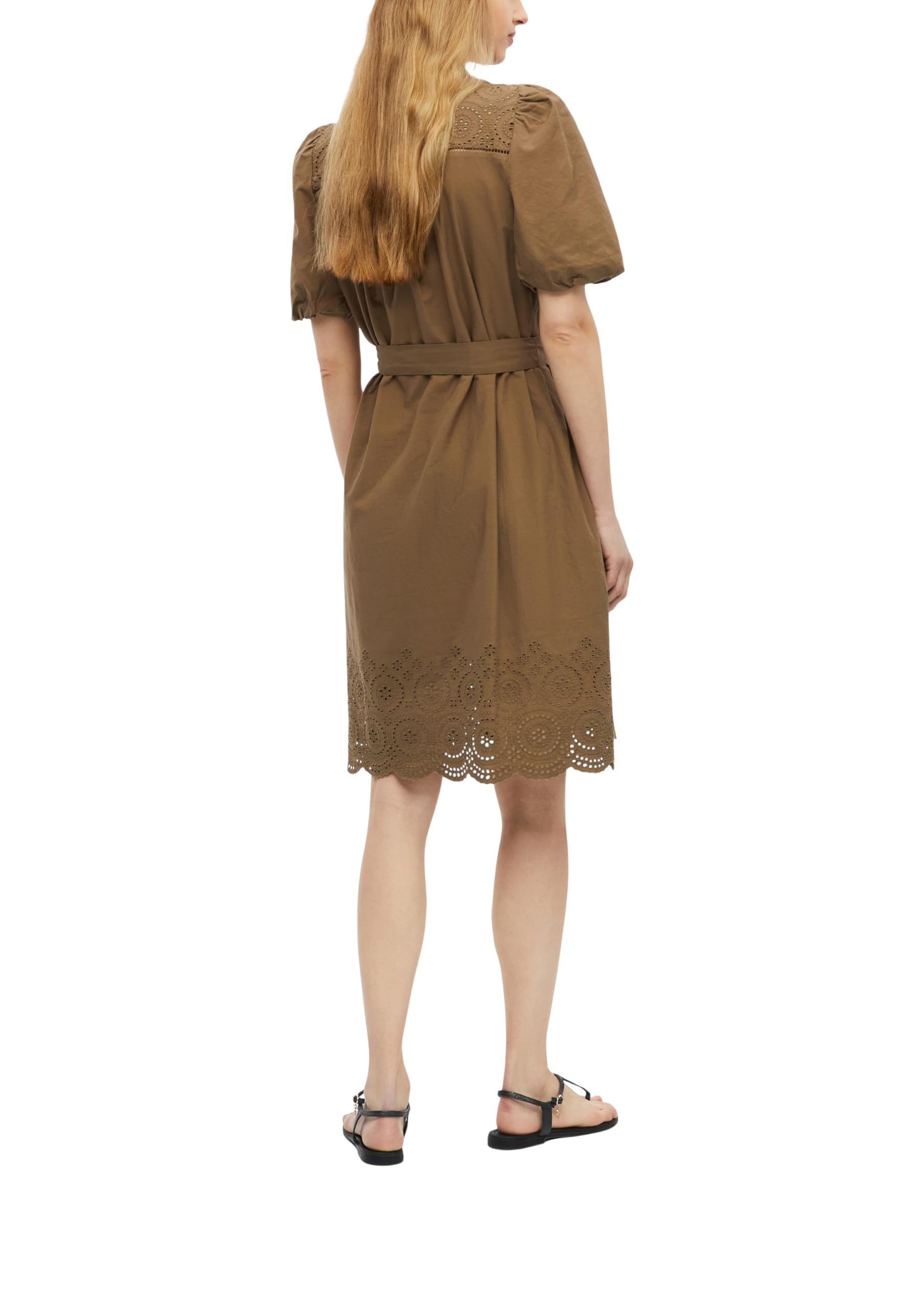 s.Oliver Red Label Kleid Lochstickerei Baumwolle weiß