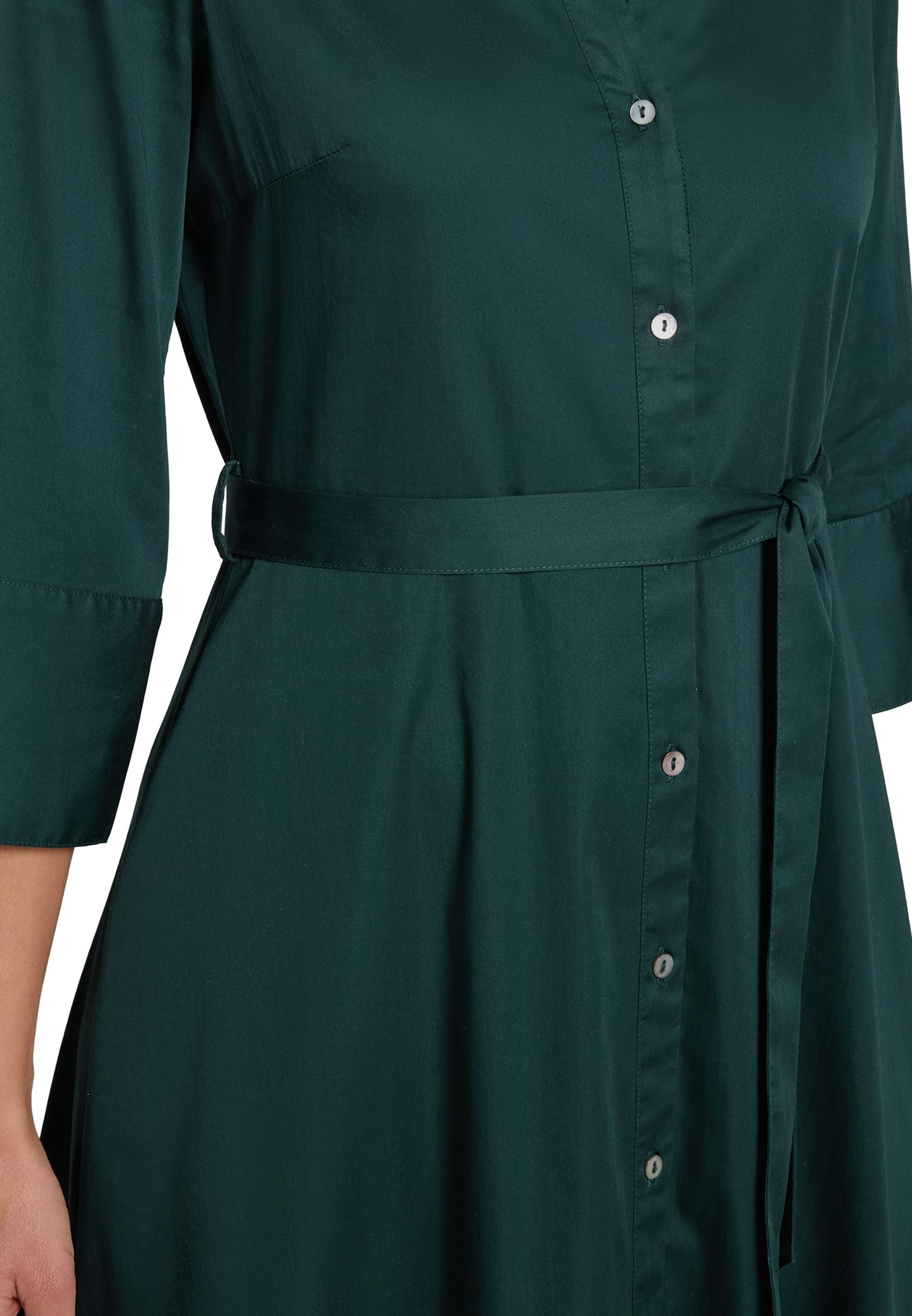 zero Hemdblusenkleid mit 3/4 Arm Hemdkleid Midi