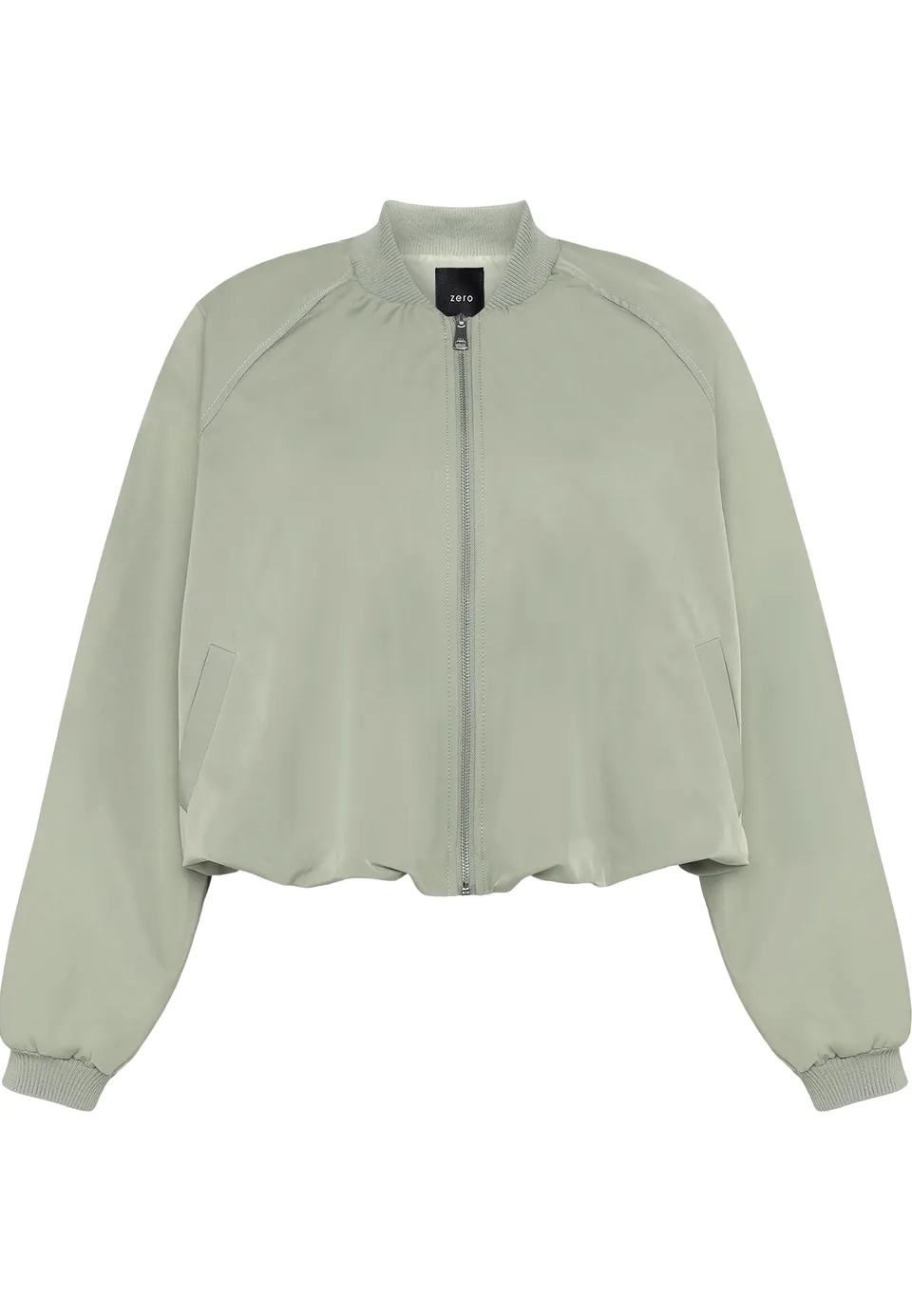 zero Bomberjacke mit Reißverschluss Jacke 40 Silver Sage