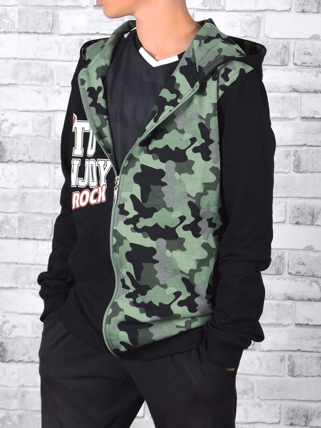 BEZLIT Sweatjacke Kapuze Jungen Camouflage Reiverschluss