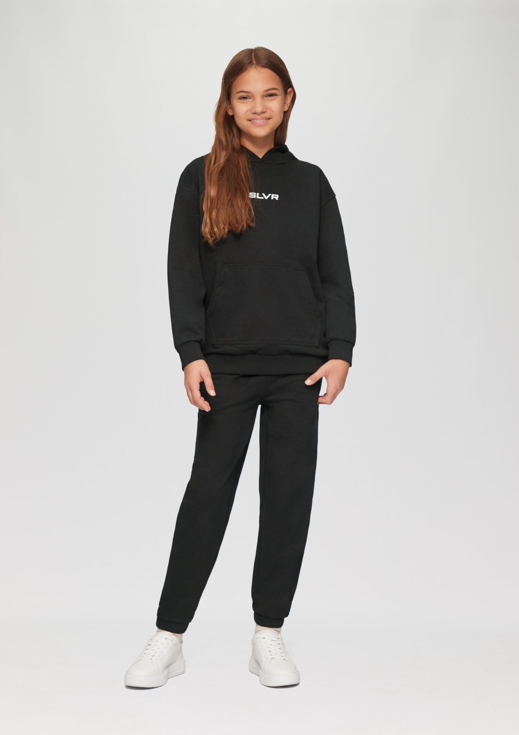 s.Oliver Junior Kapuzen-Sweatshirt Unisex grau mit Print