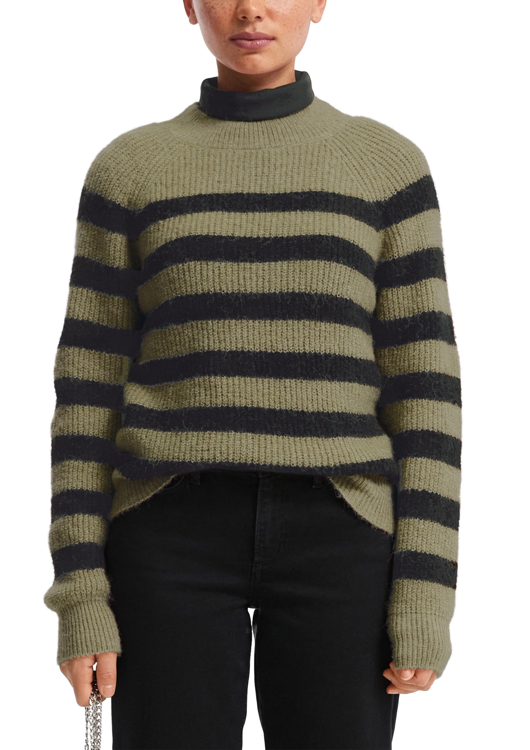 s.Oliver QS Crêpebluse mit Turn-up-Ärmel Bluse Gr. 40 leicht