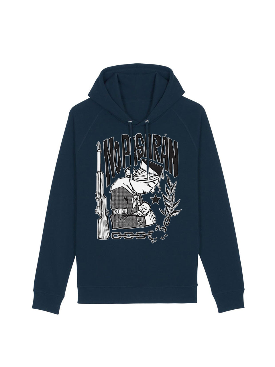 dna merch No Pasarán Kapuzenpullover schwarz Geschichte