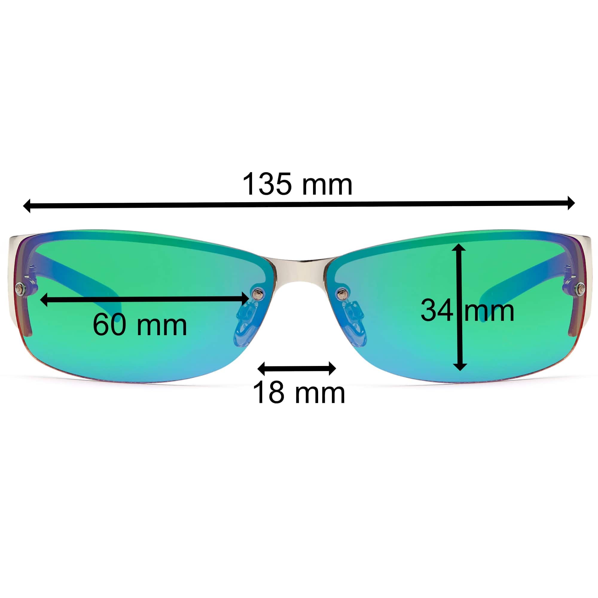 BEZLIT A0475 Flieger Sonnenbrille Grün Bikerbrille