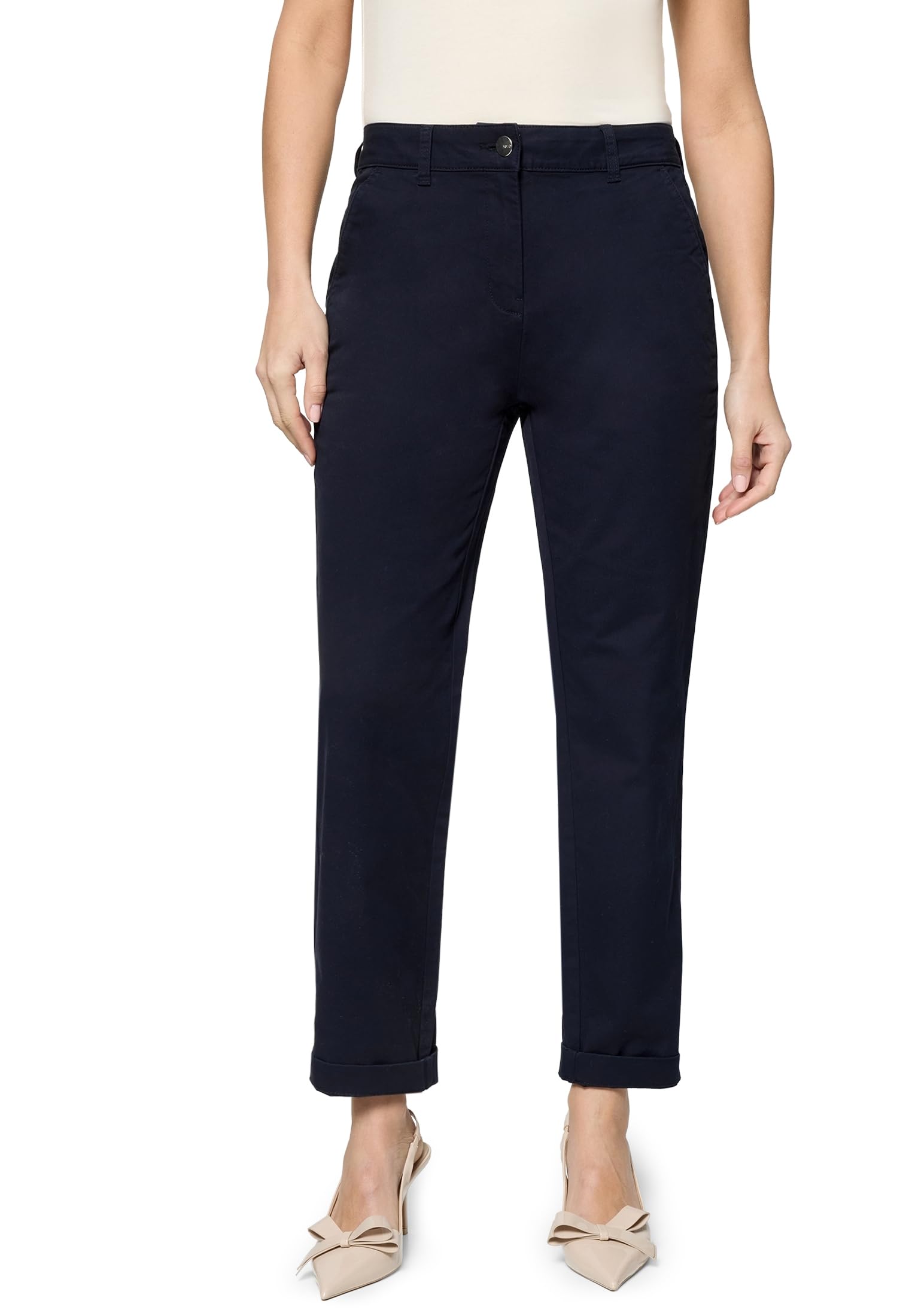 zero Chinohose mit Stretch 28 Inch Hose Größe 38 Mid Waist