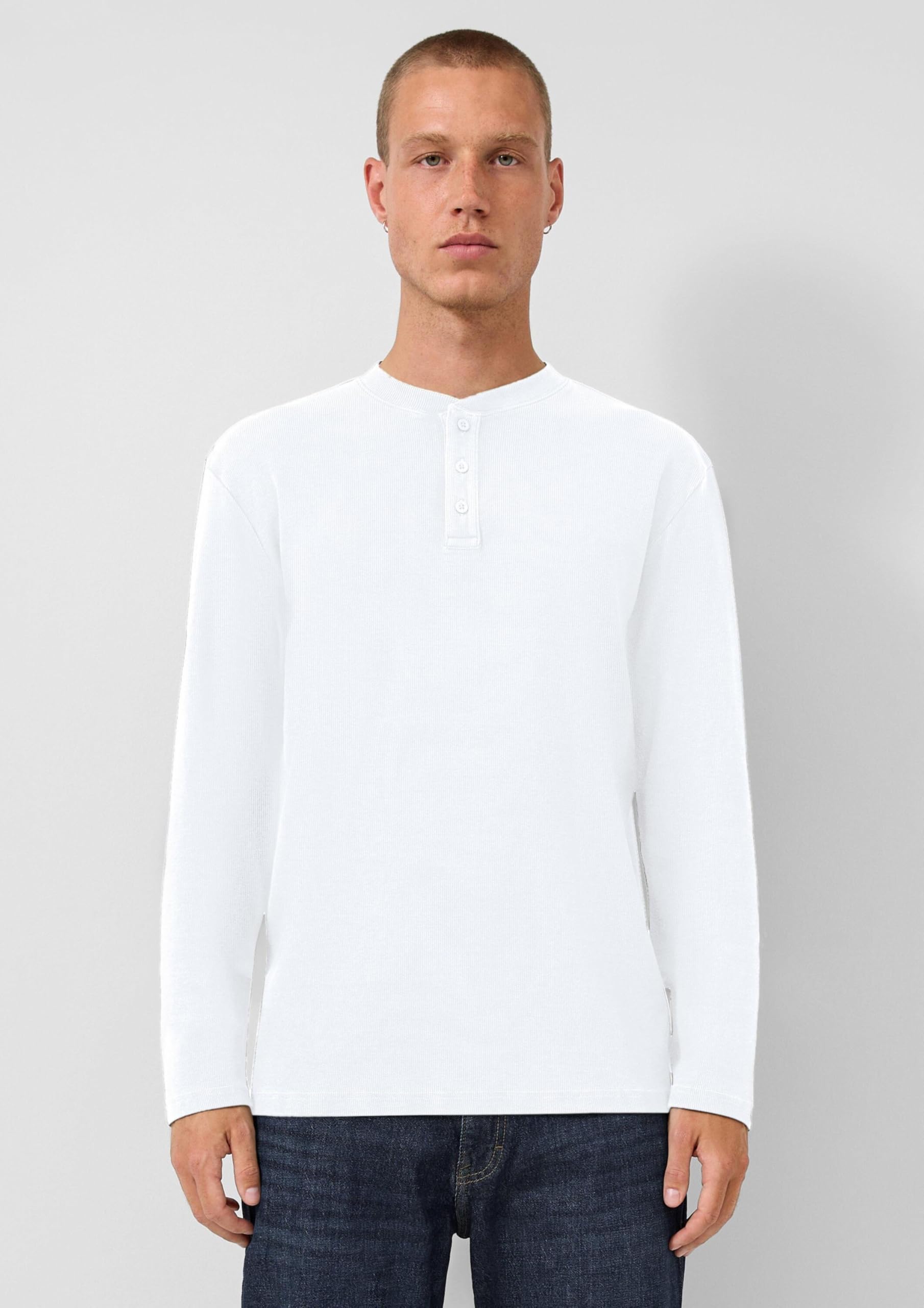 s.Oliver QS Henley-Longsleeve Rippstruktur L
