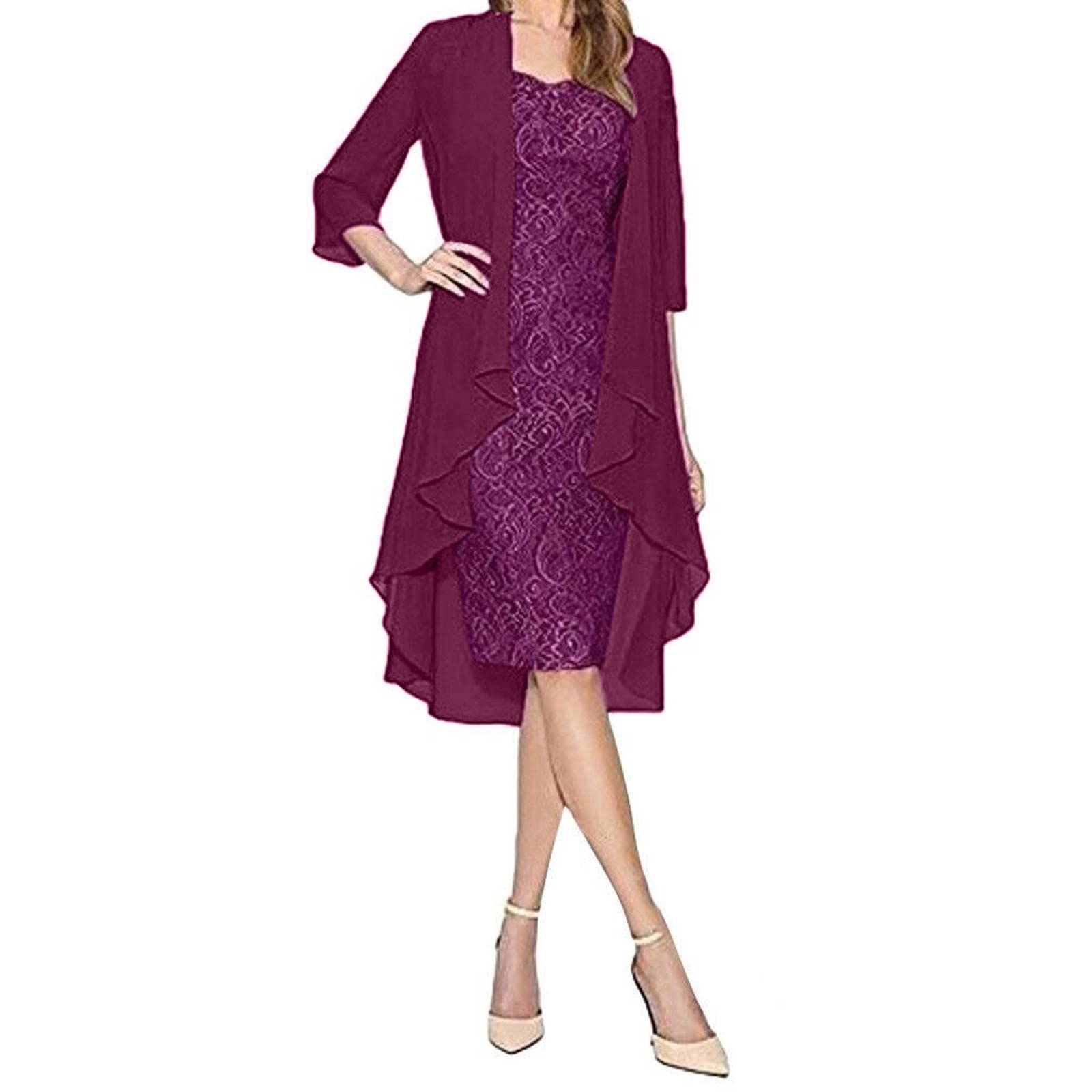 Singular AG Cocktailkleid zweiteilig Marine knielang