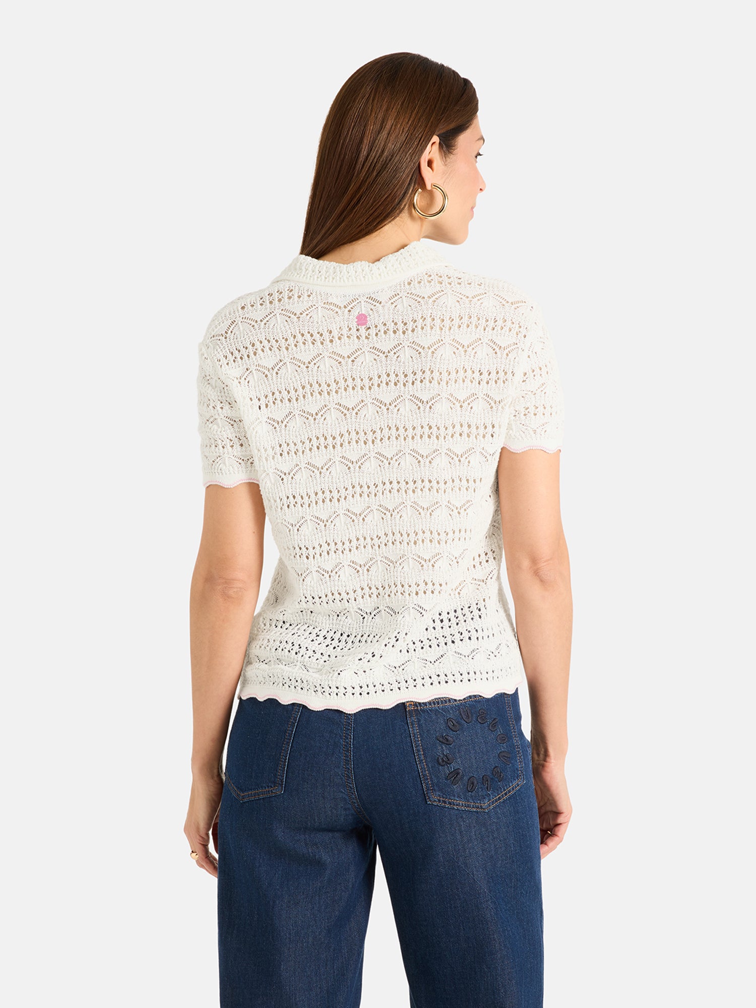 Lieblingsstück AsifaL Kurzarm Pullover offwhite Baumwollmix