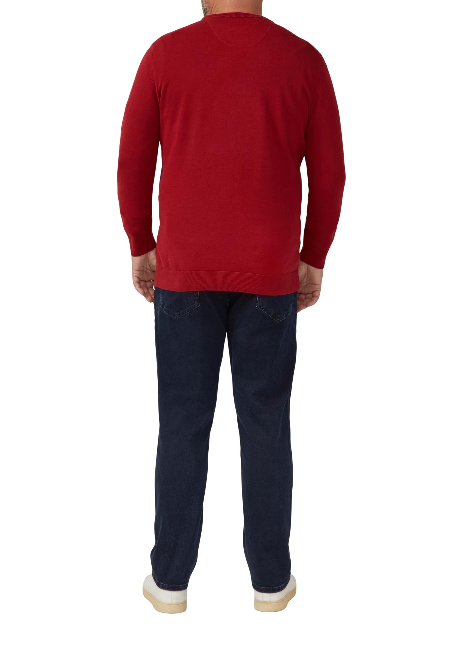 s.Oliver RED LABEL Crew Neck Big Size Pullover Blau aus Strick