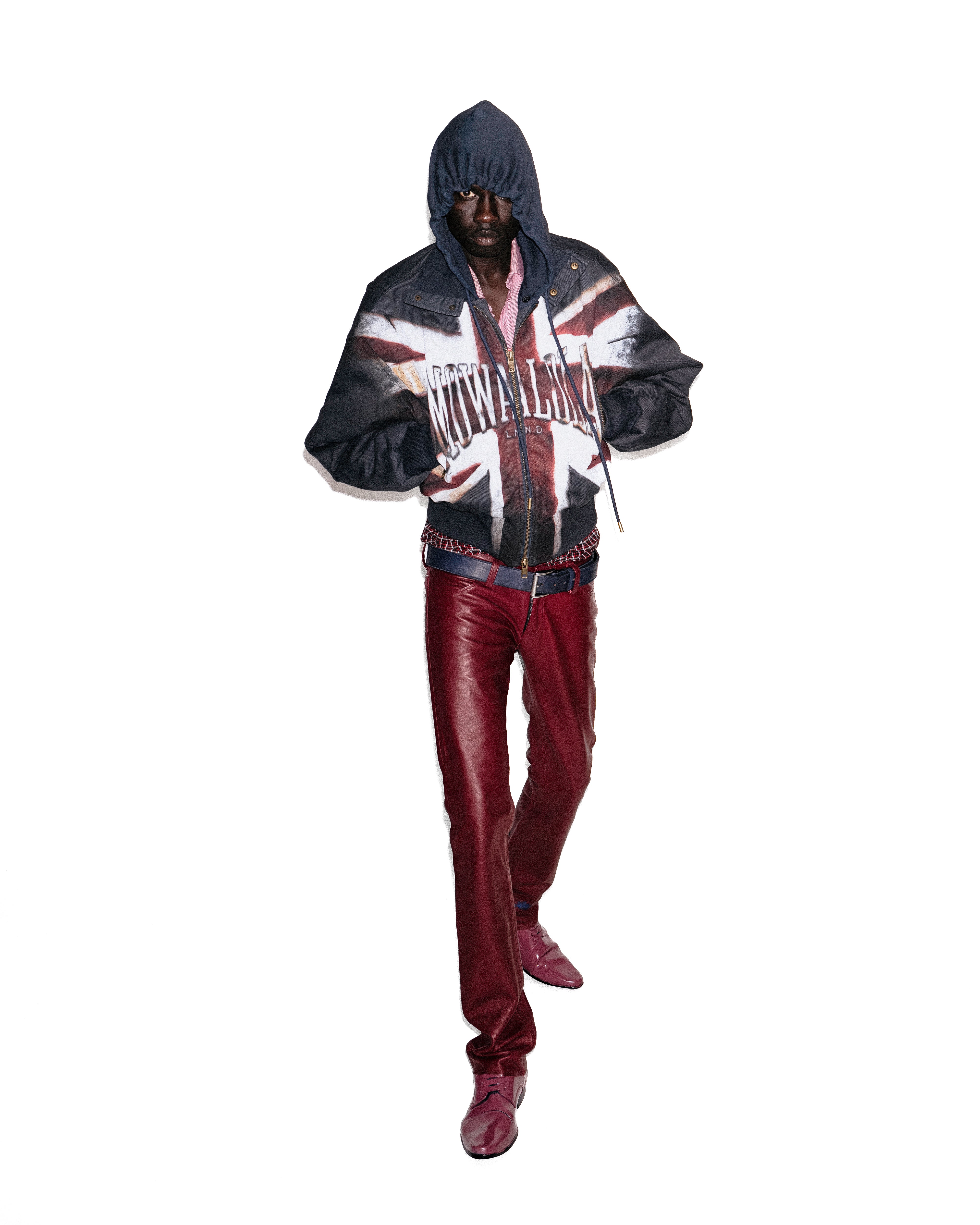 Mowalola Union Jack Bomberjacke mit Kapuze