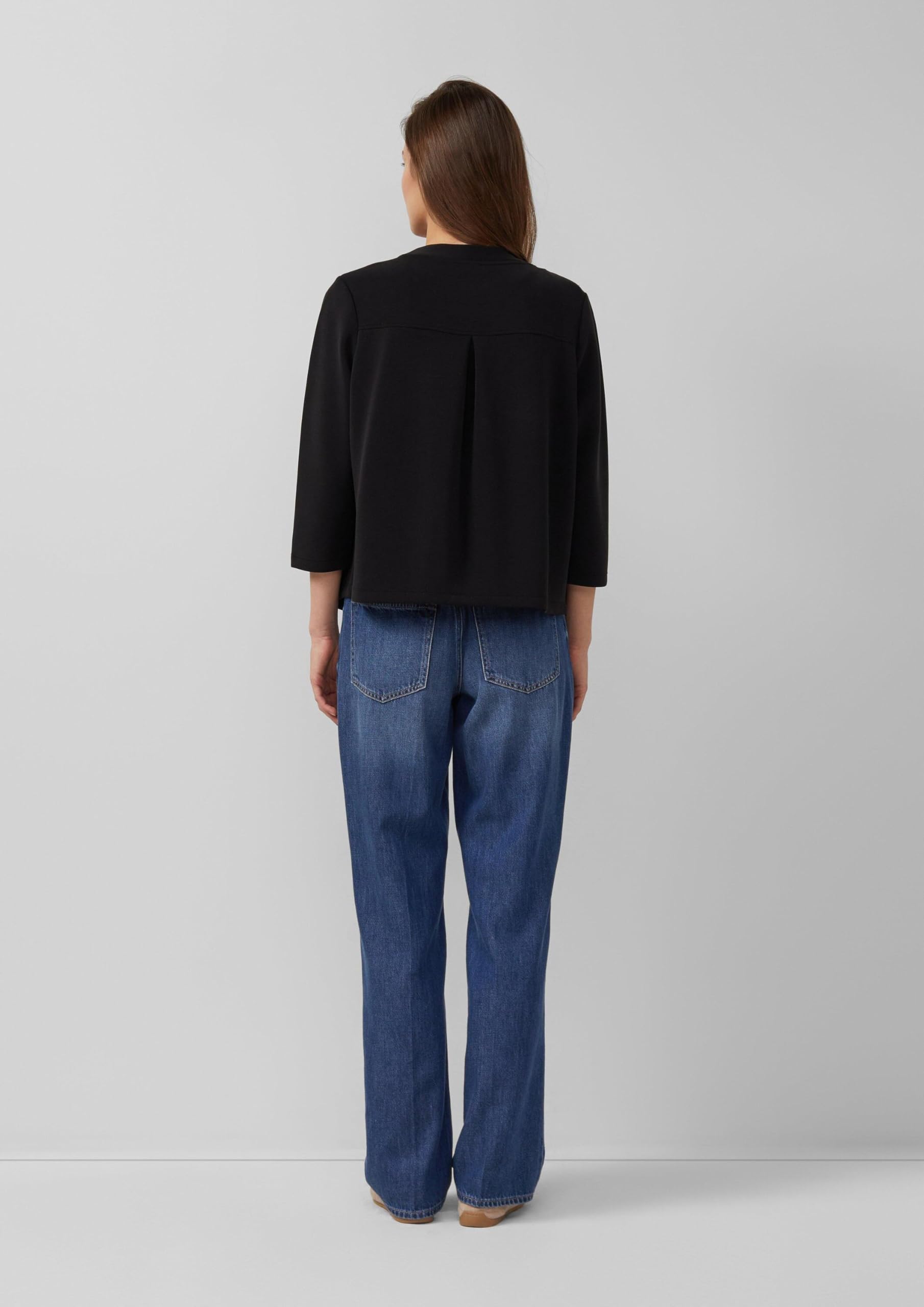 s.Oliver Red Label Scuba-Jacke Schwarz 3/4 Arm