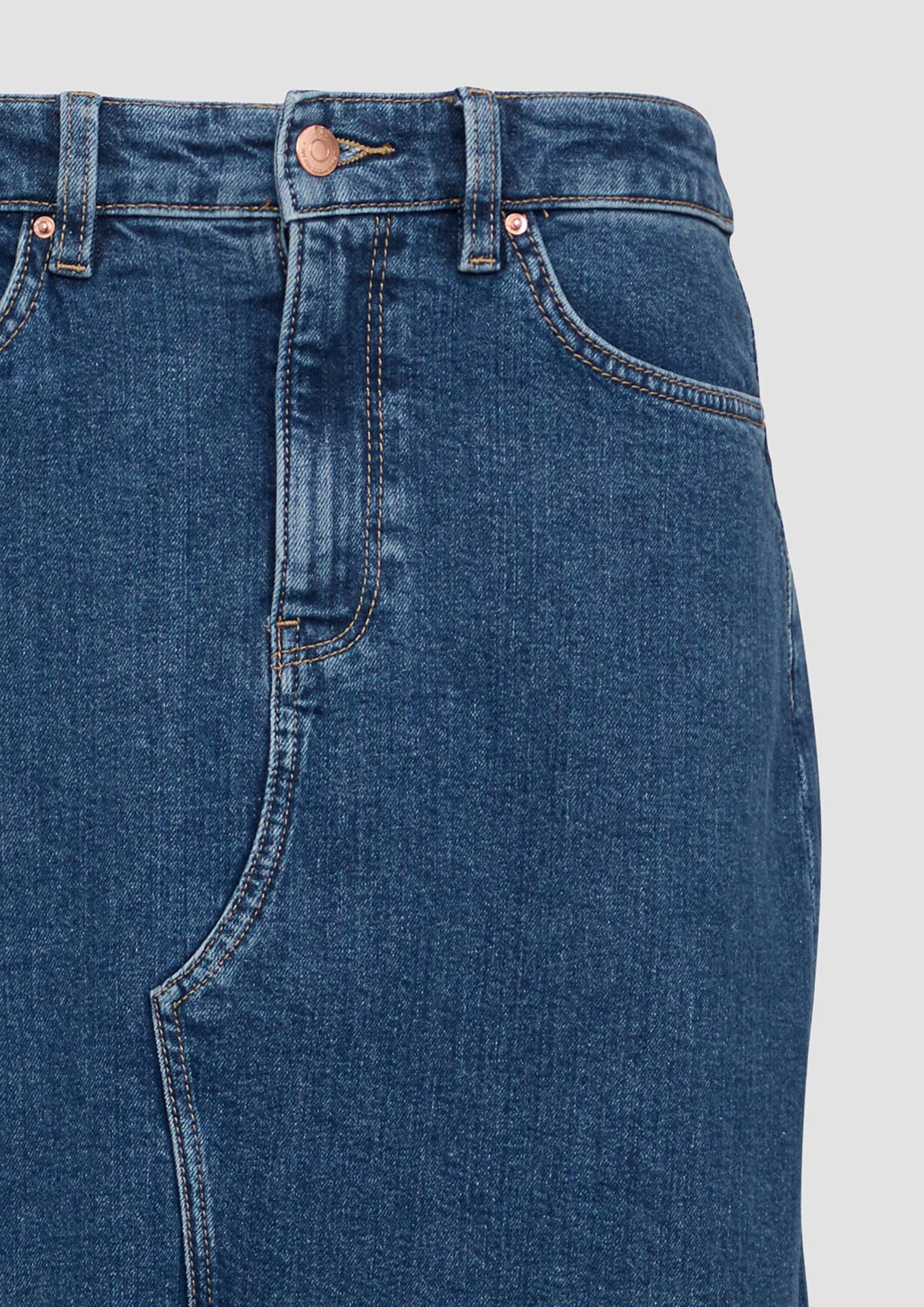 s.Oliver QS Denimrock wadenlang Damen Gr.38 Schlitz