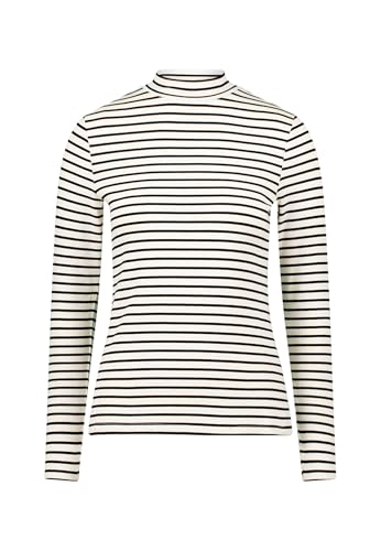 zero Ringelshirt Stehkragen Shirt CreamBlack Gr.38