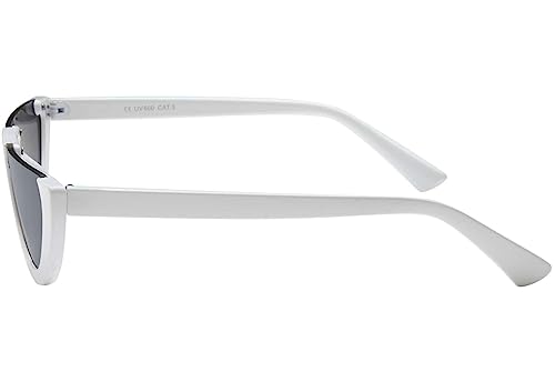 BEZLIT Retro Damen Sonnenbrille Weiß rund UV400
