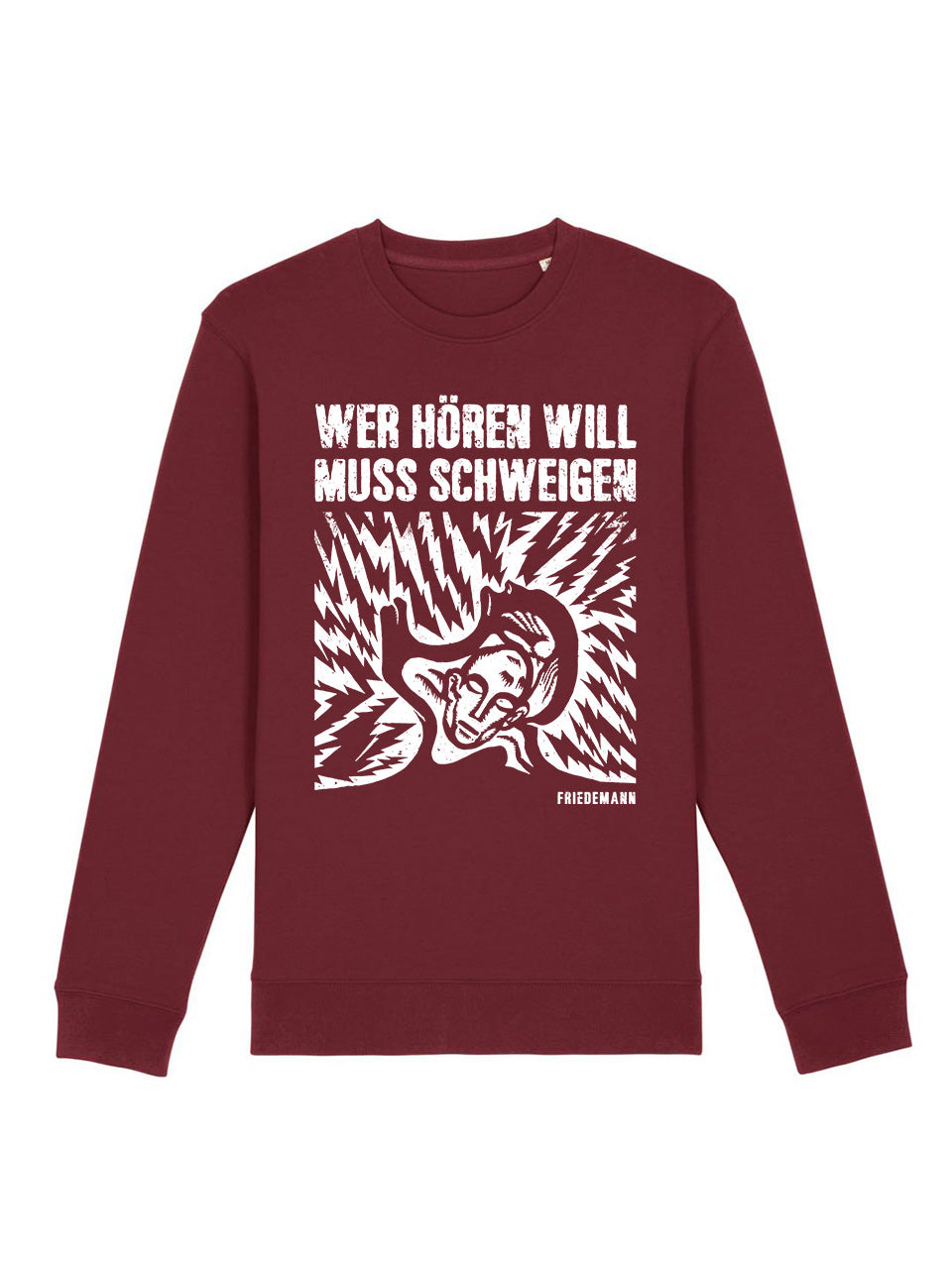 dna merch Friedemann Wer Hören Will Muss Schweigen Sweater Schwarz