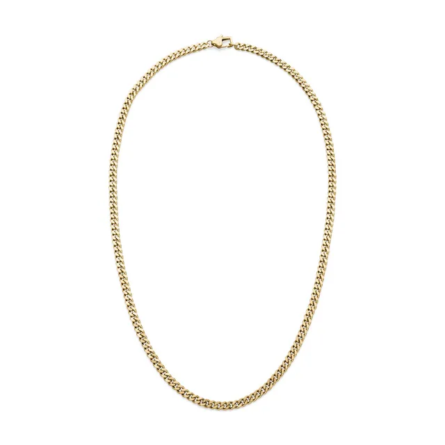 s.Oliver Basic Herren Halskette Gold Edelstahl