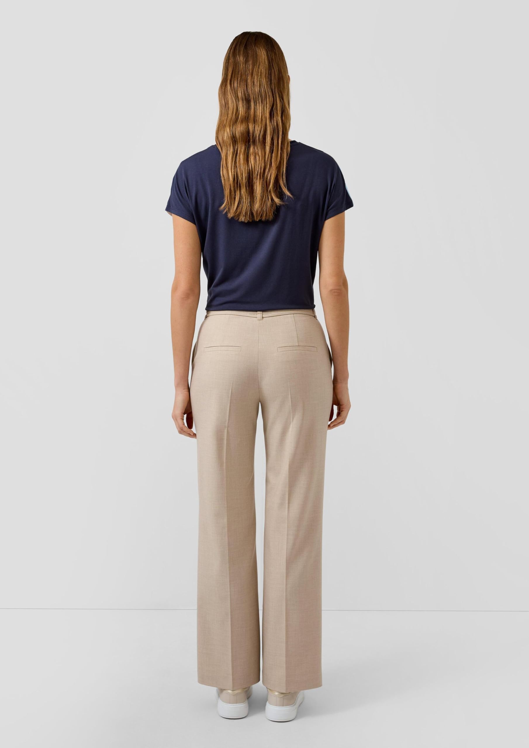 s.Oliver Black Label Hose Wide Leg Beige Gr.40 Bindegürtel
