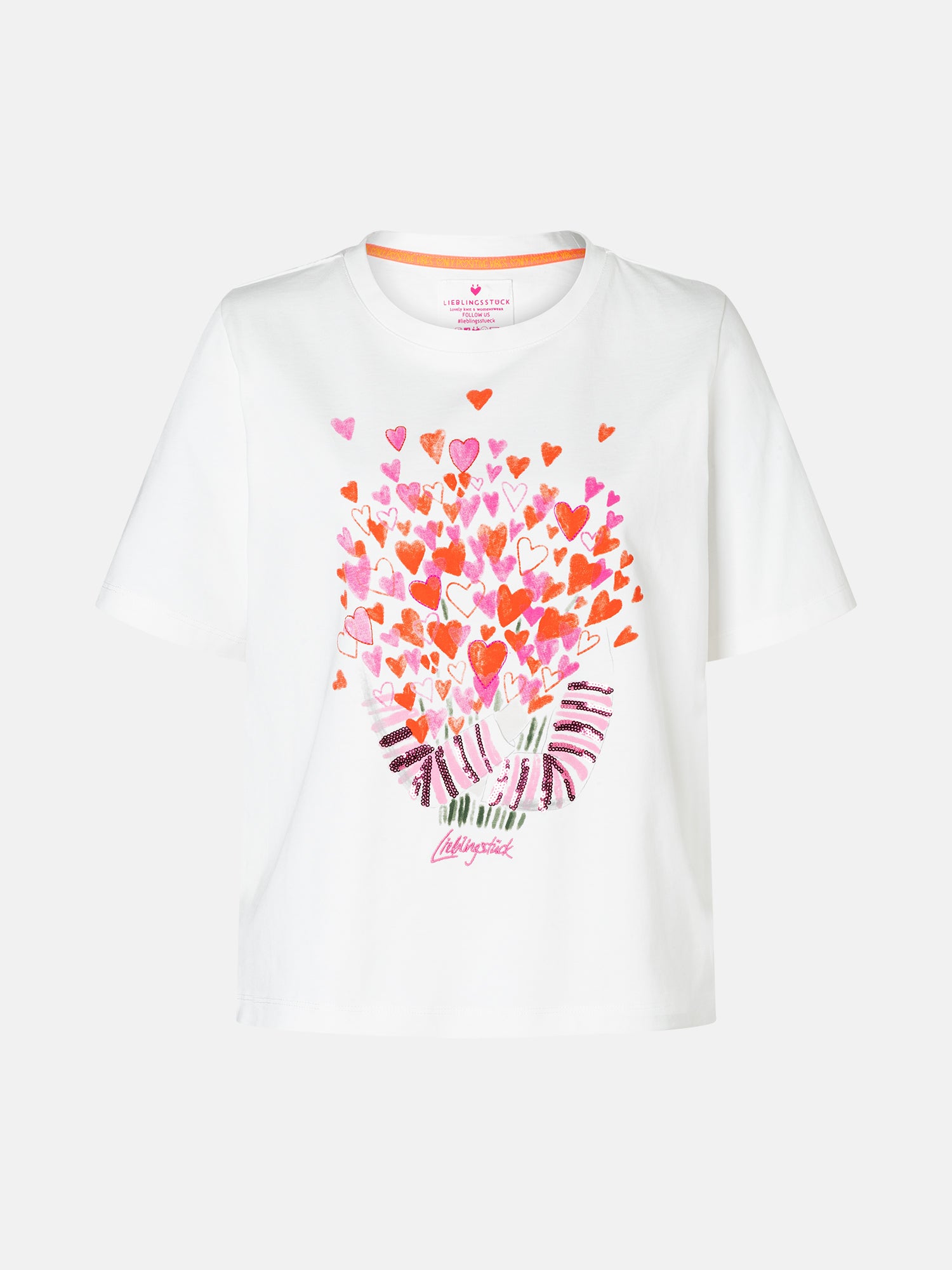 Lieblingsstück CarminaL T-Shirt offwhite mit Herzprint