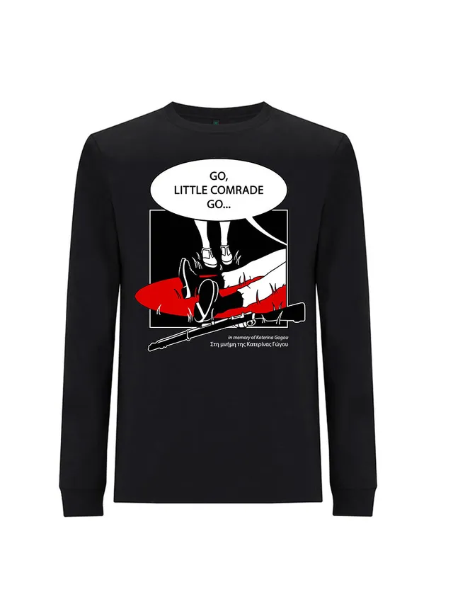 dna merch Katerina Gogou Langarmshirt Schwarz mit Print