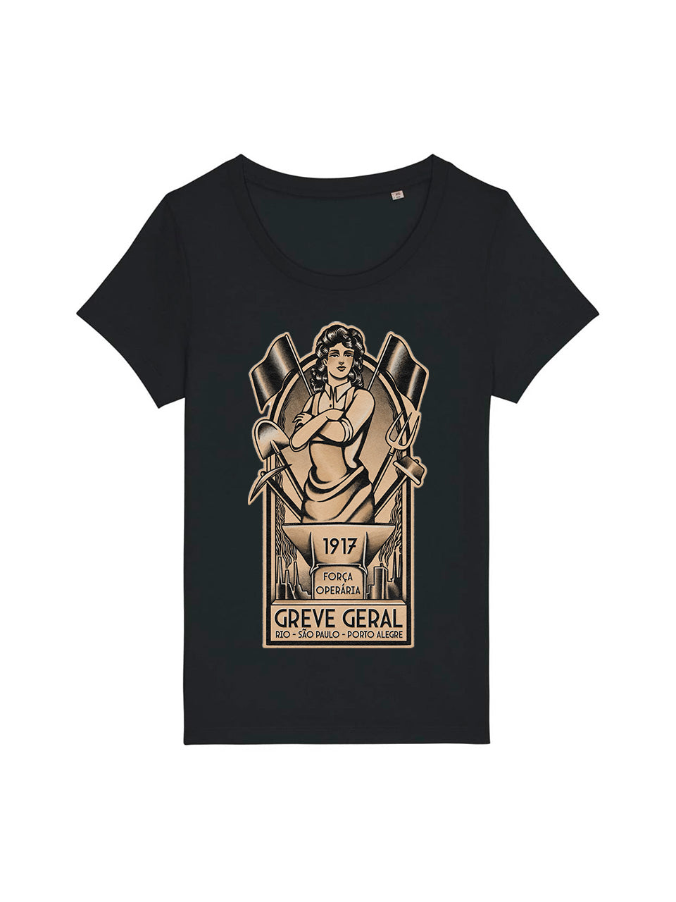 dna merch Força Operária 1917 T-Shirt Damen weiß