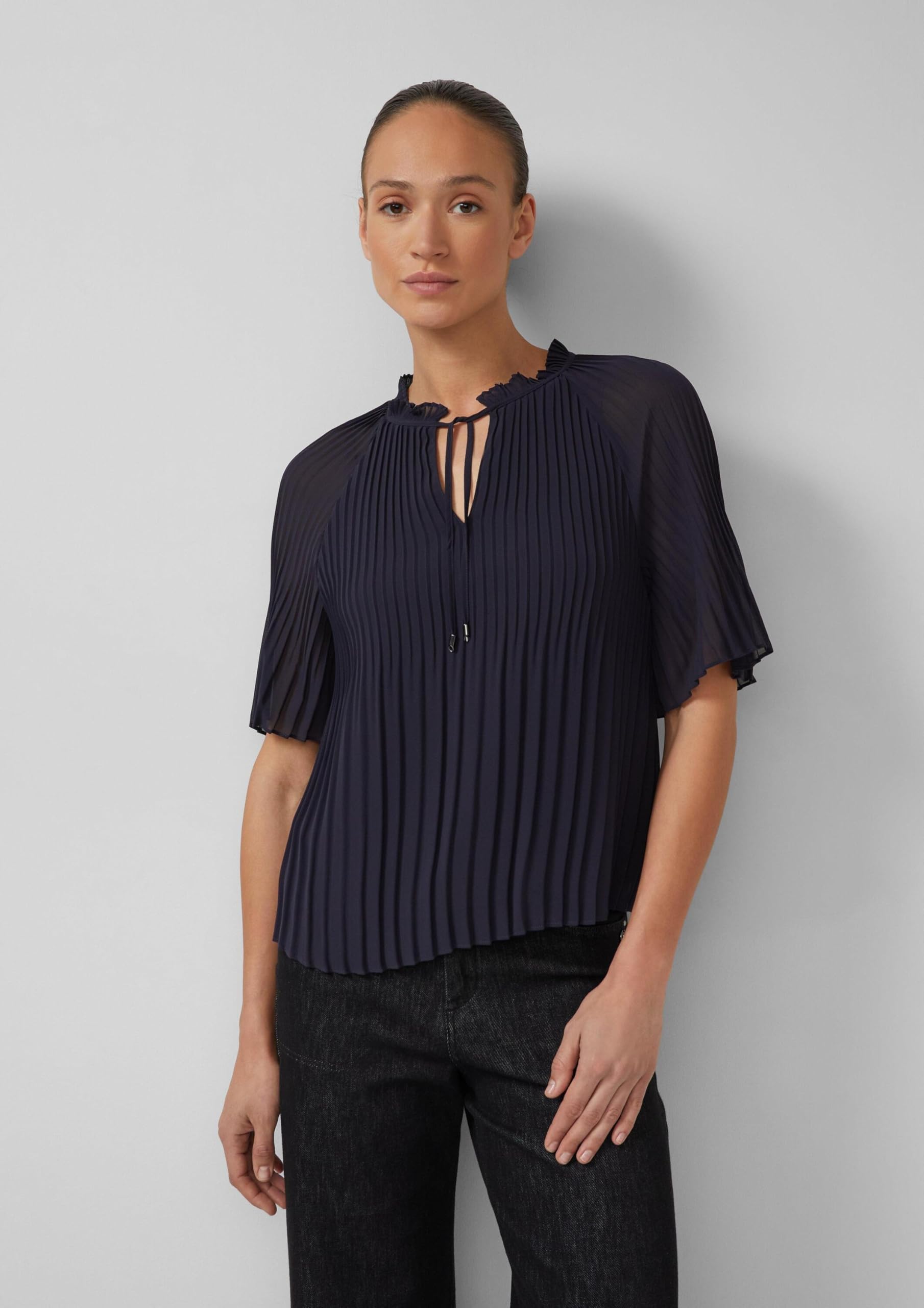 s.Oliver Junior Chiffon-Bluse Plissee creme Gr.40
