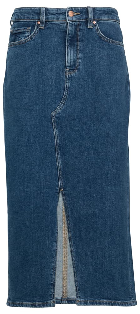 s.Oliver QS Denimrock wadenlang Damen Gr.38 Schlitz