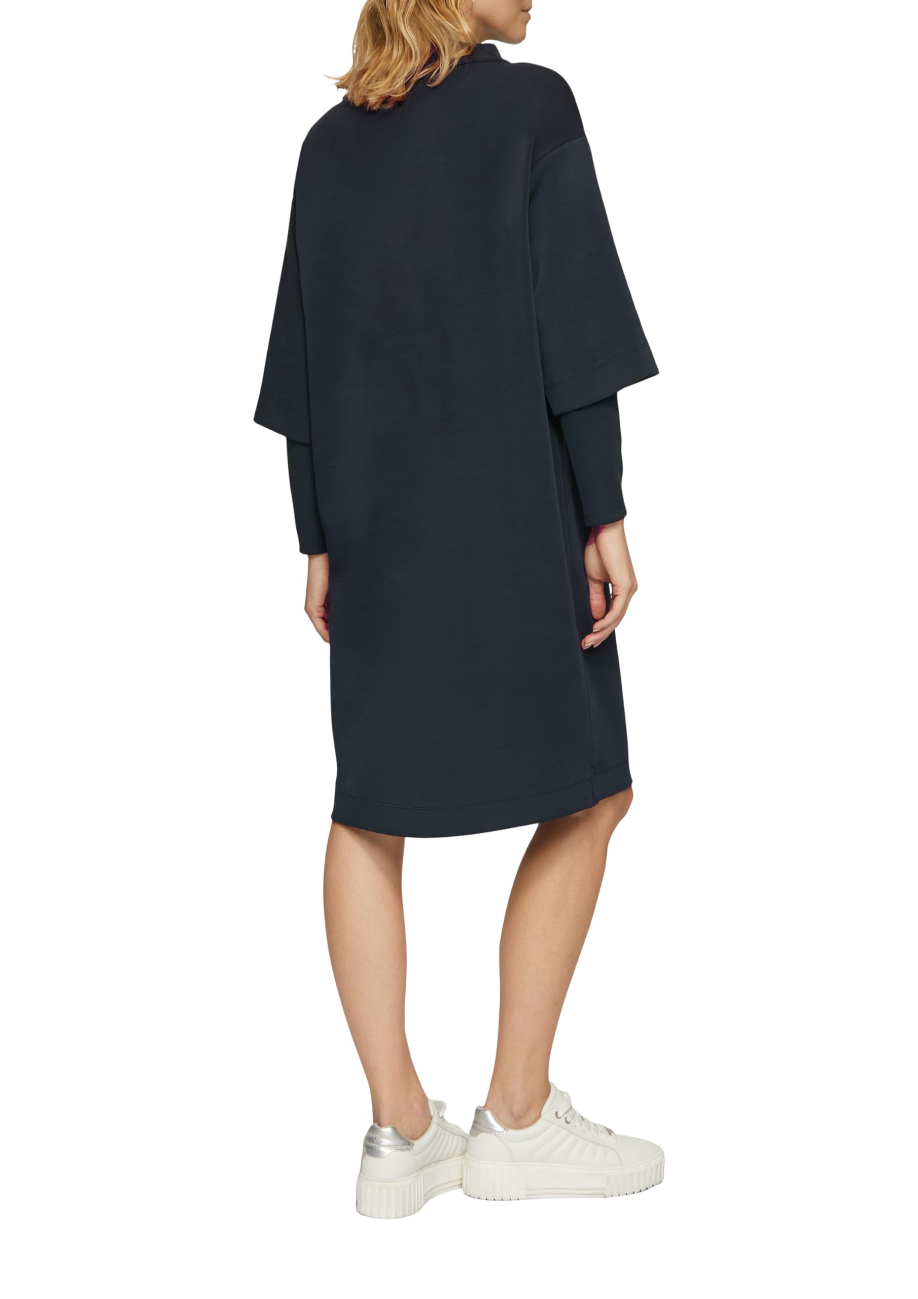 s.Oliver Junior Scuba-Kleid Layer Stehkragen Schwarz