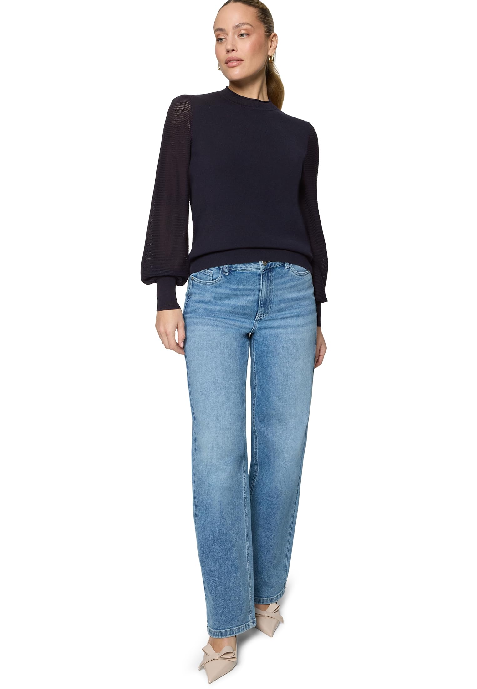 zero Pullover hoher Kragen Damen Hydrangea Gr.40