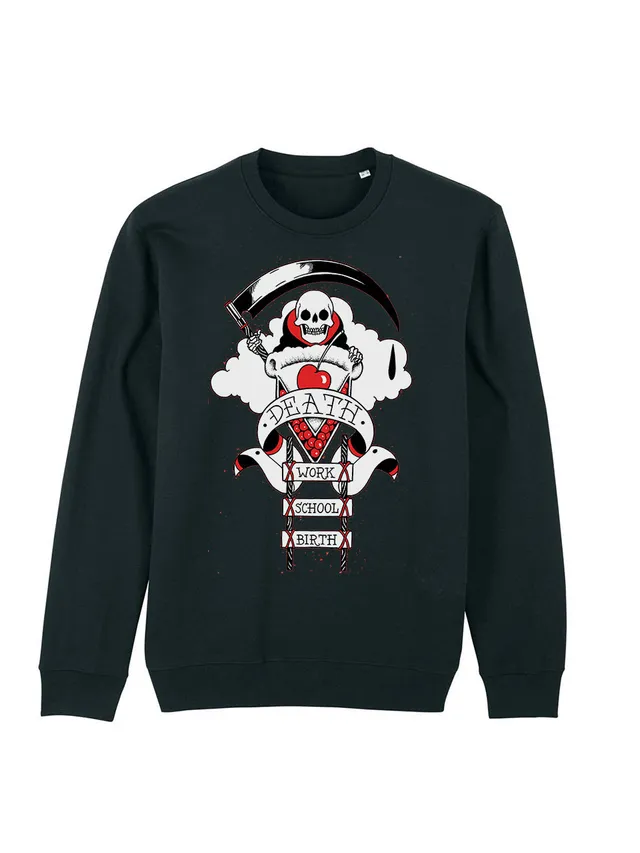 dna merch Kuchen im Himmel Joe Hill Pullover Schwarz Rundhals