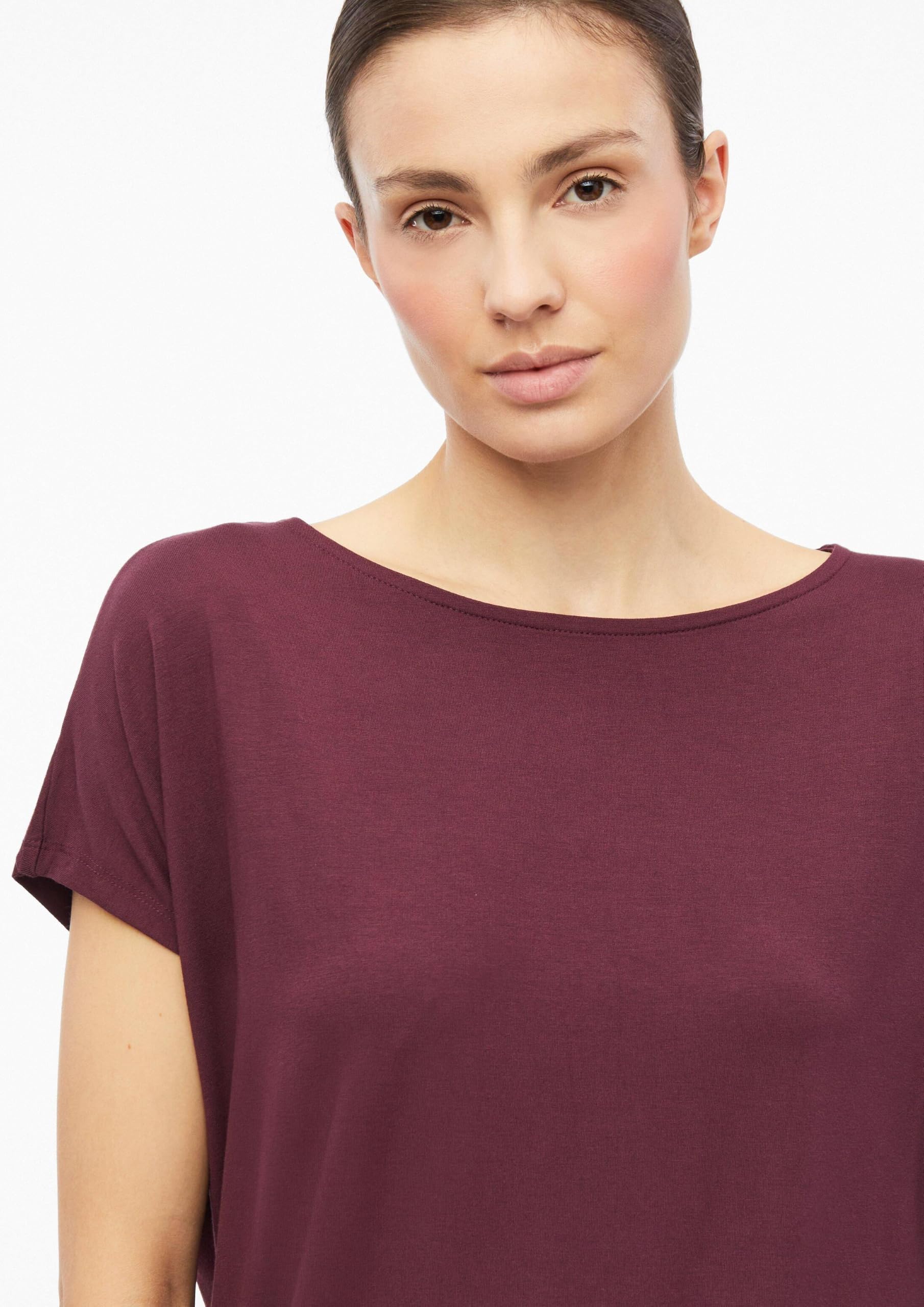 s.Oliver RED LABEL Fließendes Jersey-Shirt T-Shirt mit überschnittenen Schultern