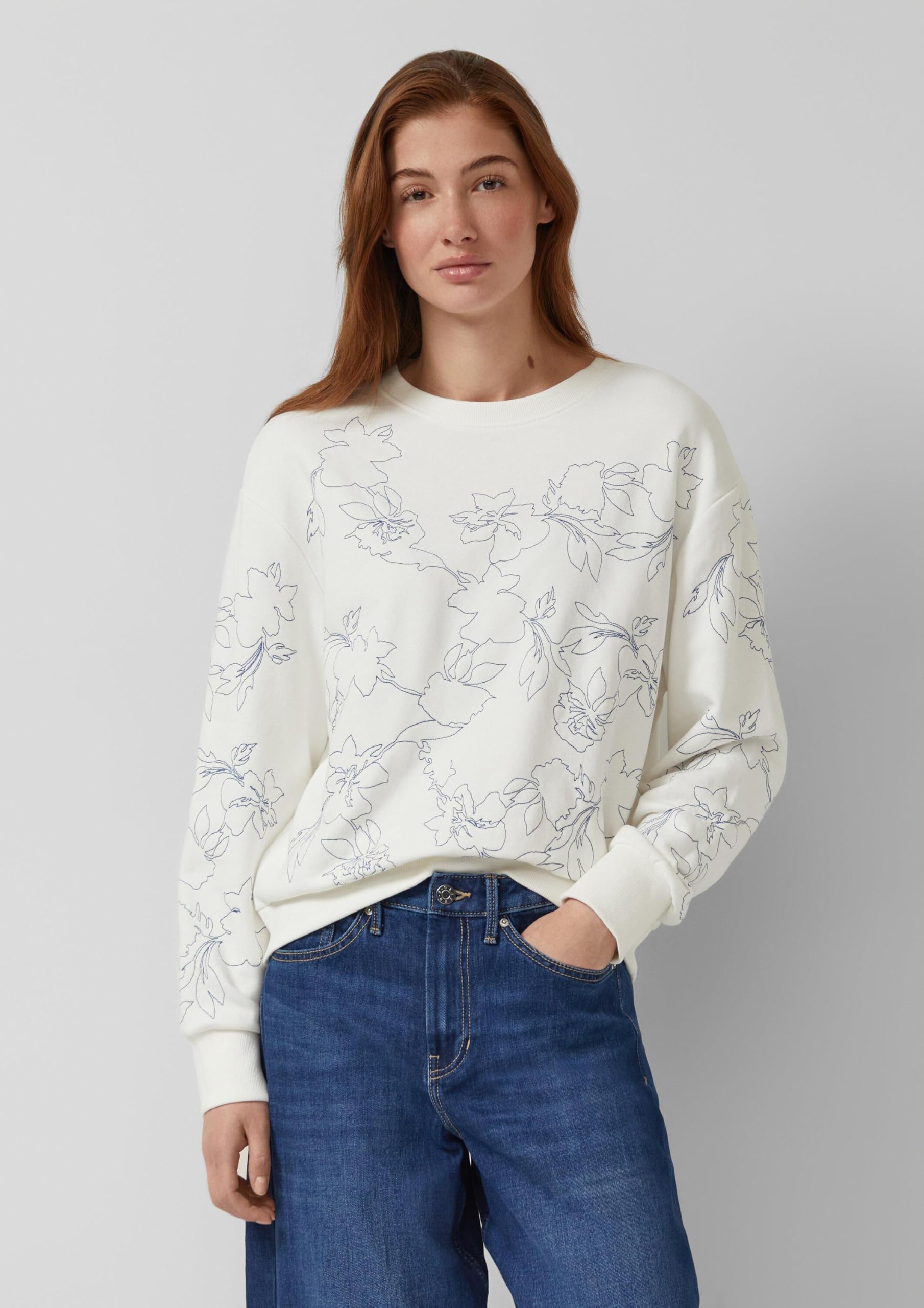 s.Oliver Red Label Sweatshirt mit Stickerei für jeden Tag