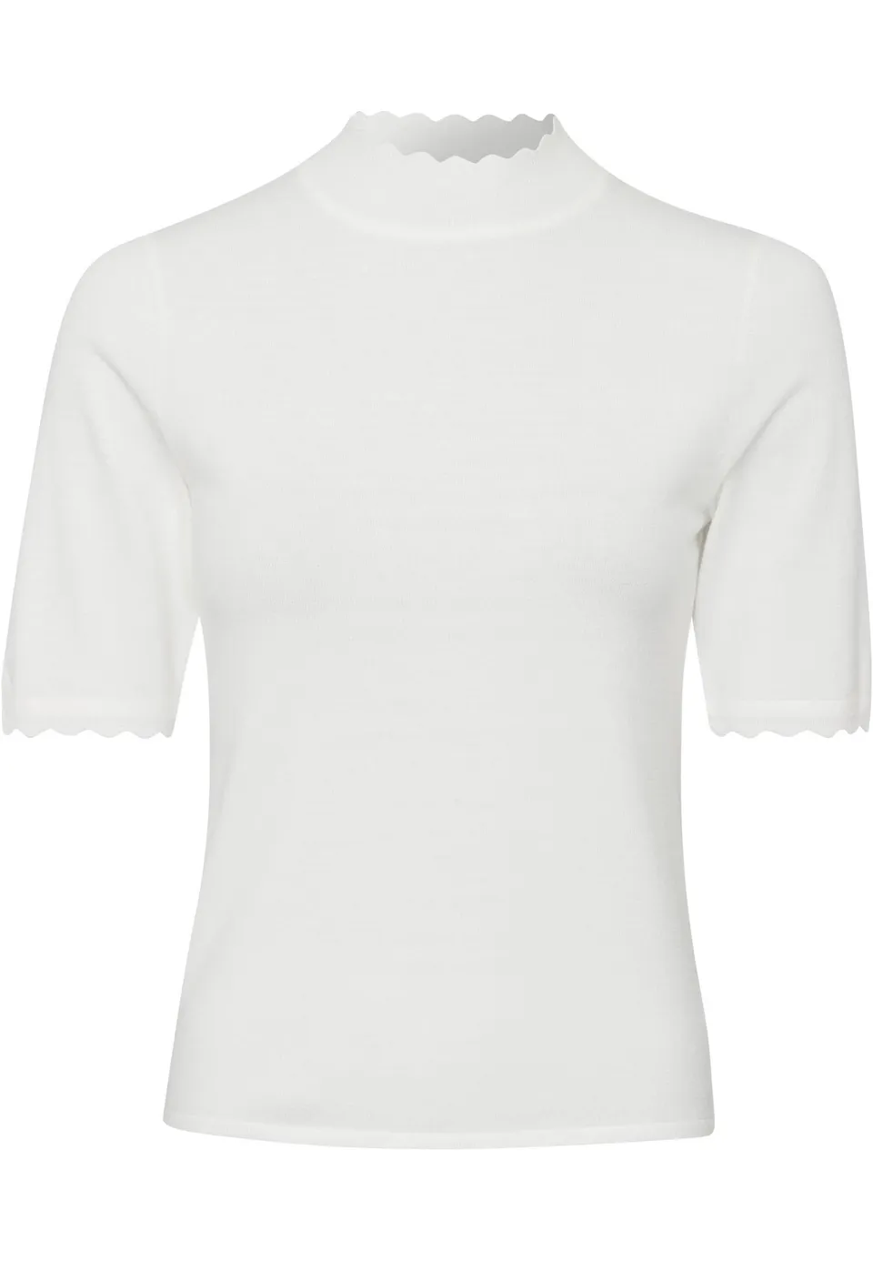 zero Strickpullover Wellenkante Damen 34 Offwhite