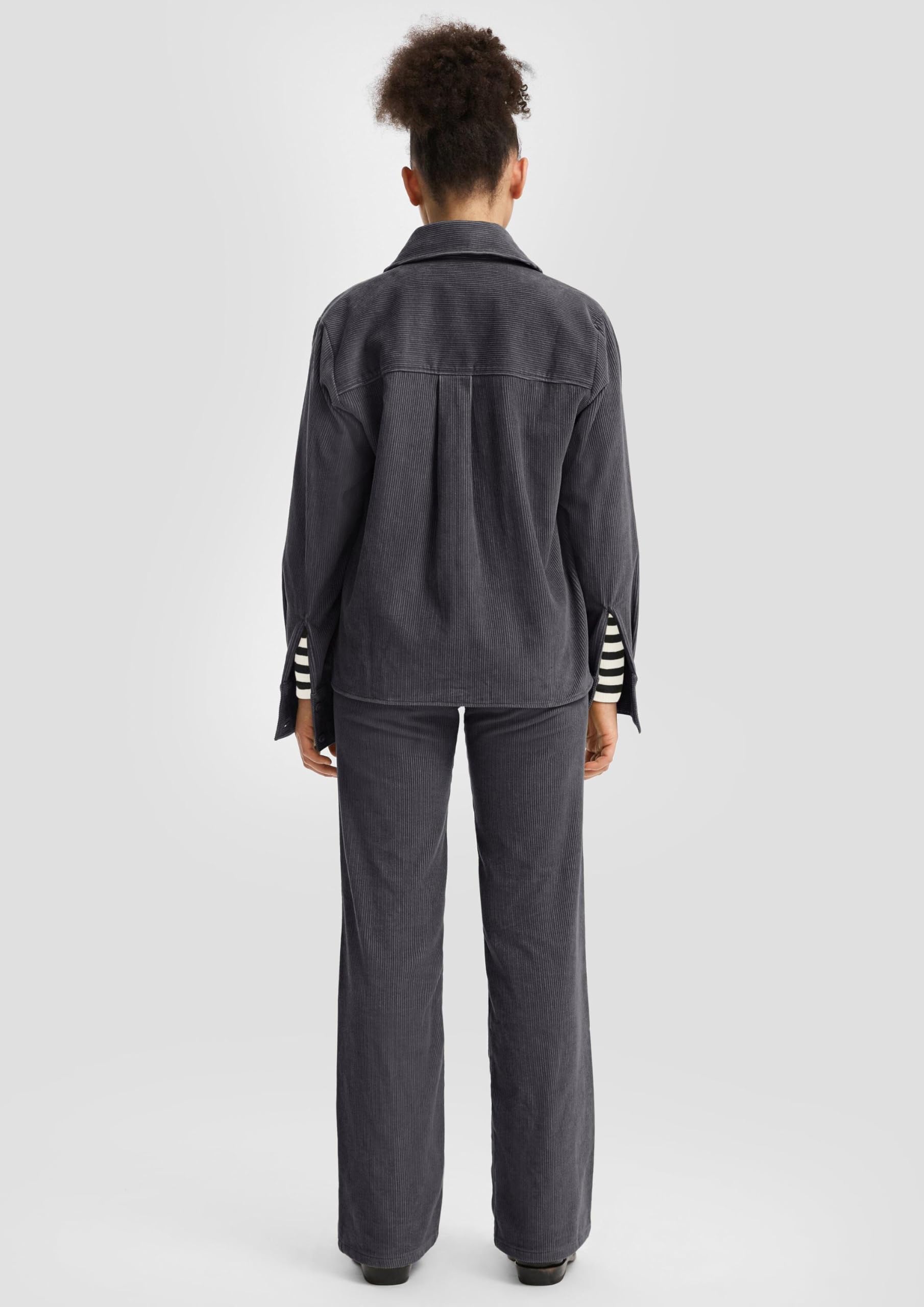 QS by s.Oliver Cord-Overshirt Brusttaschen pastelltürkis
