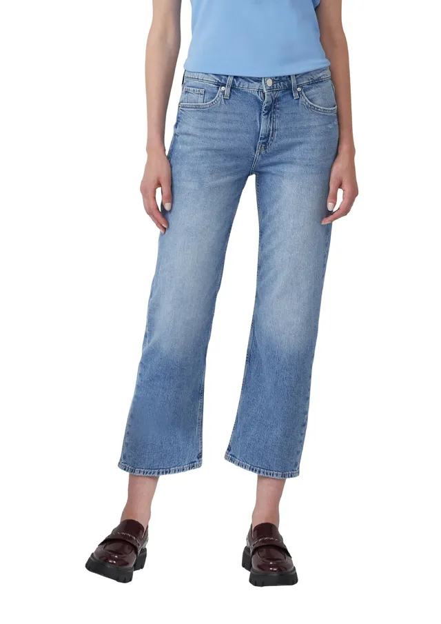 s.Oliver Jeans Karolin Straight Cropped Gr.46 Blau