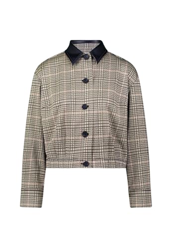 zero Karo-Jacke mit Knopfleiste Beige-Black Gr.40