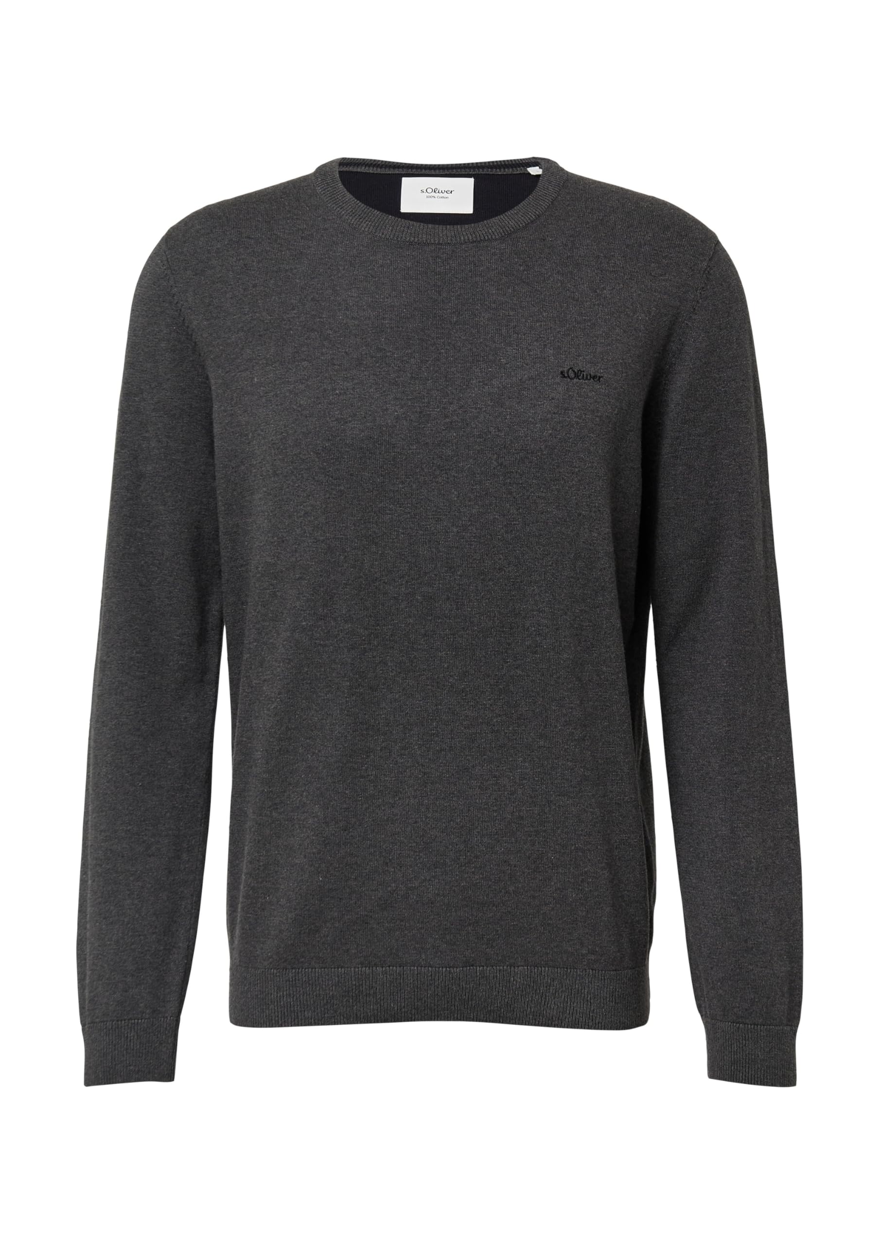 s.Oliver RED LABEL 2143173 Pullover dunkelgrau Baumwolle