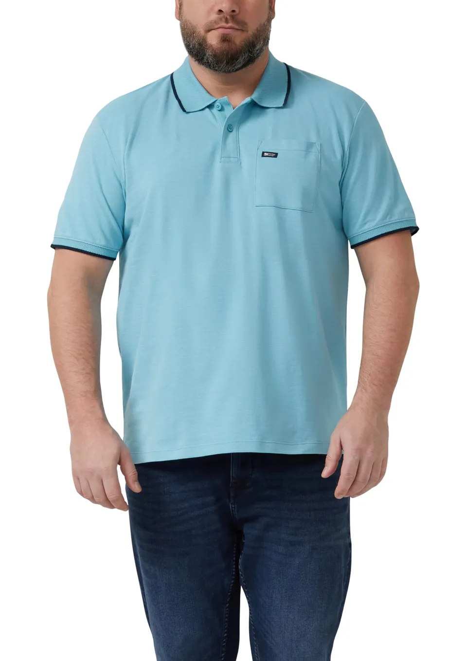 s.Oliver Junior Flammgarn-Piqué Poloshirt türkis Regular Fit
