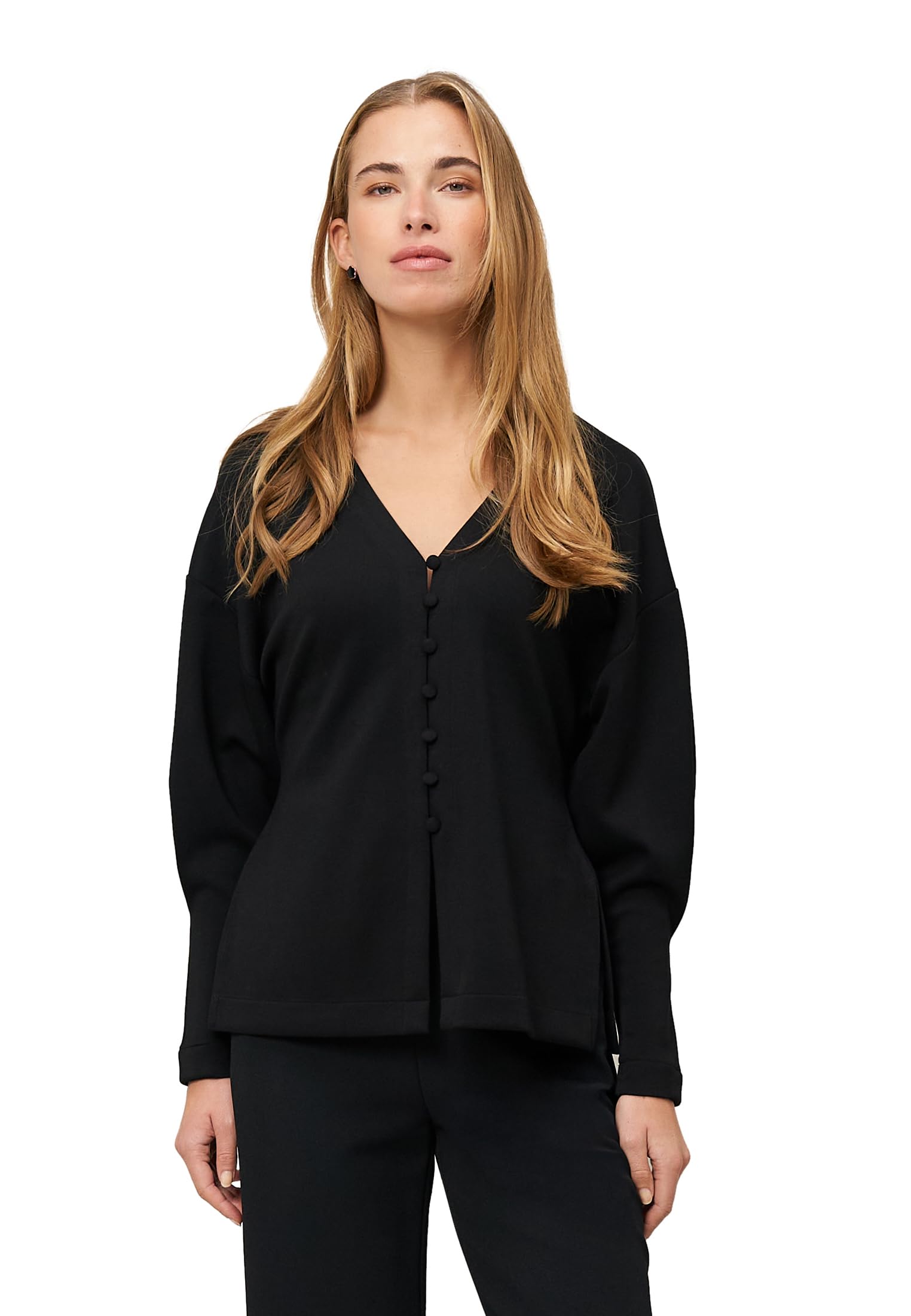zero Sweatshirt mit Knopfleiste Damen