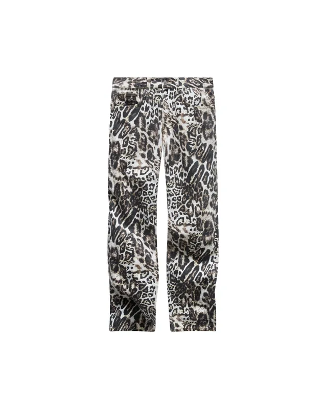 Mowalola Anti K Jeans Cheetah rigid Größe 28