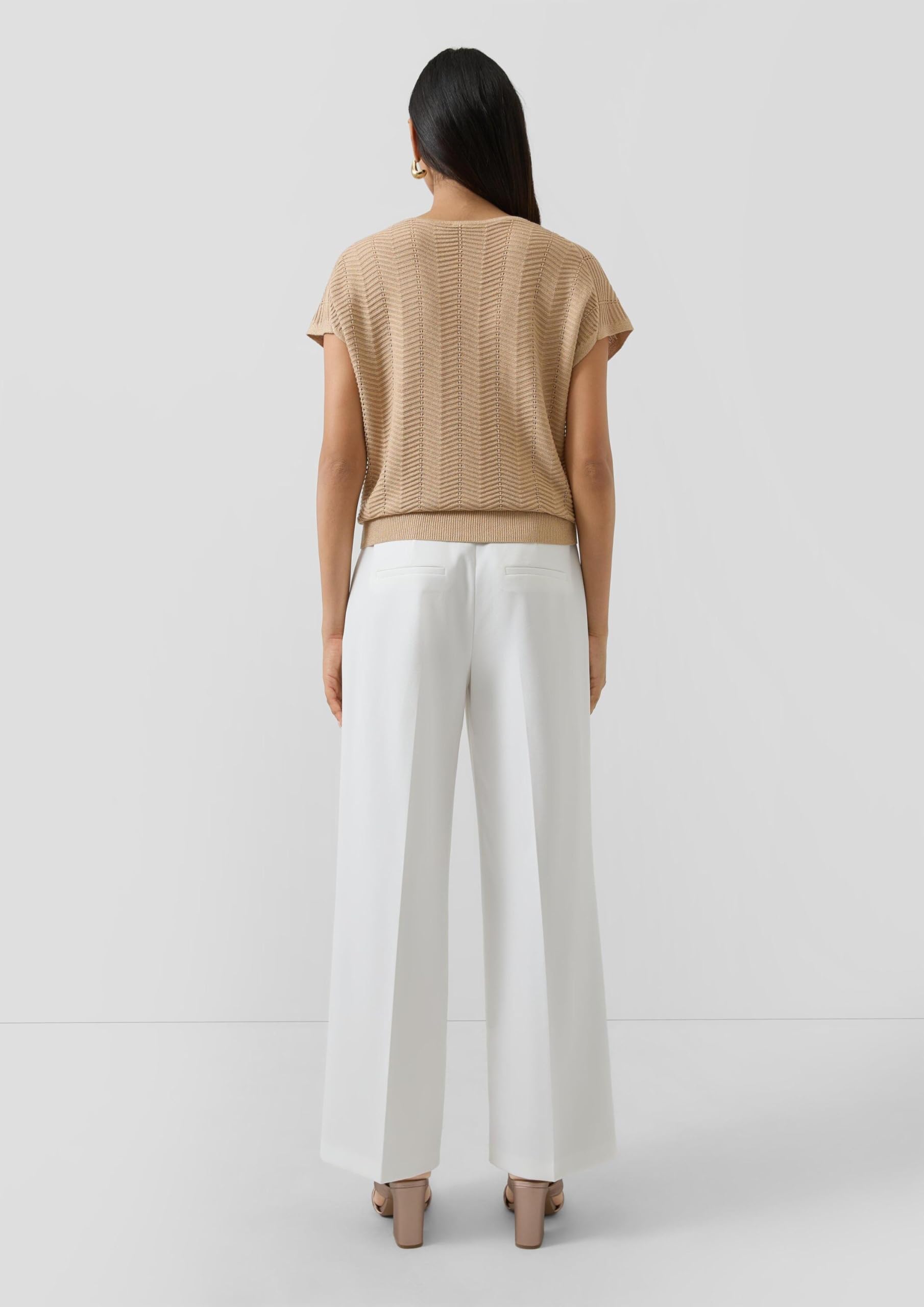 s.Oliver Red Label Feinstrickshirt Metallic-Garn kurzarm L