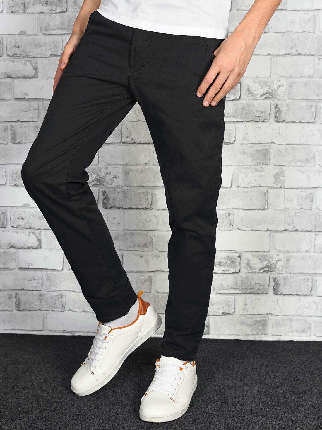 BEZLIT Jungen Thermo Chino Hose 22879 Schwarz gefüttert