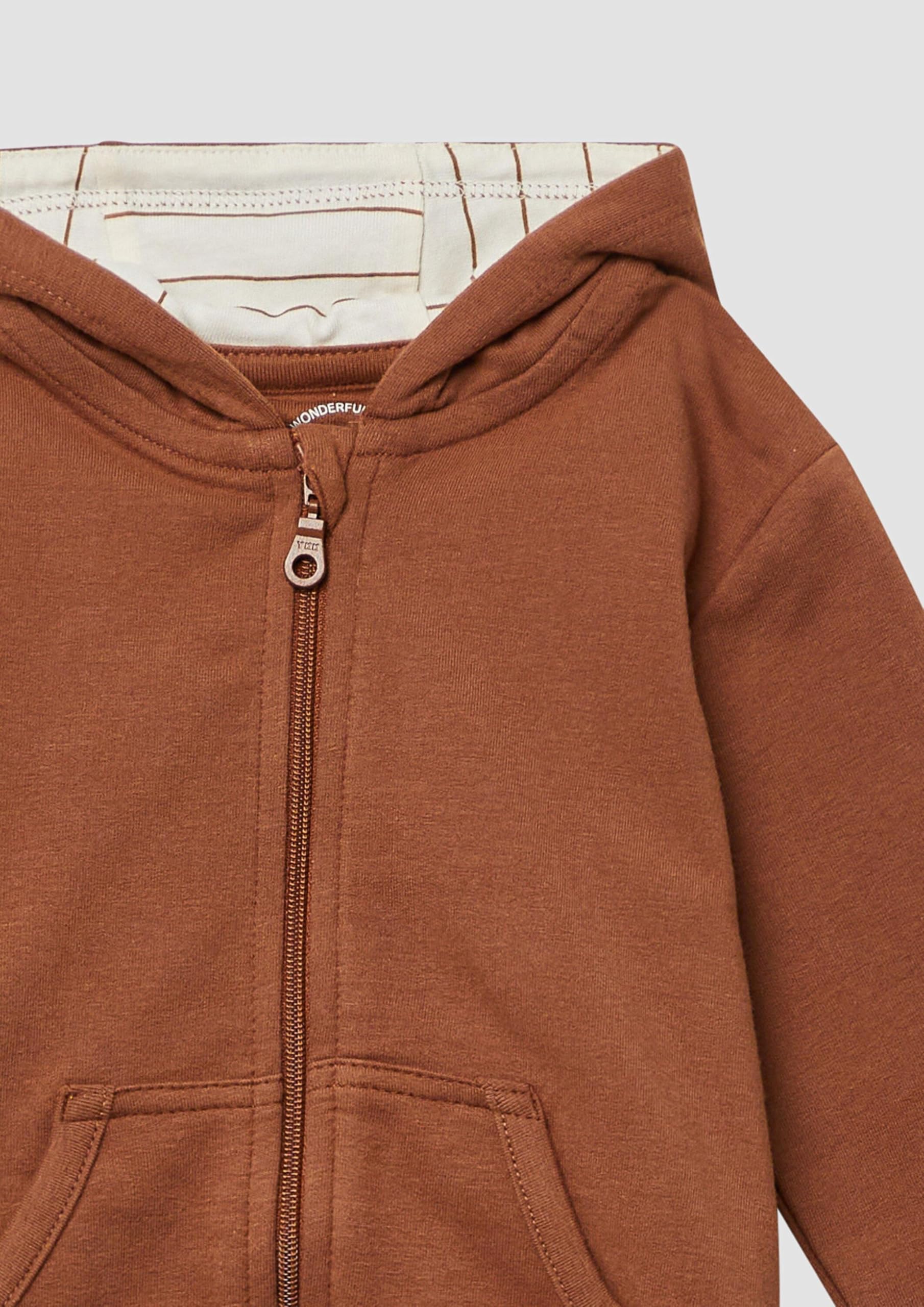 s.Oliver Junior Sweatjacke 74 braun mit Kapuze