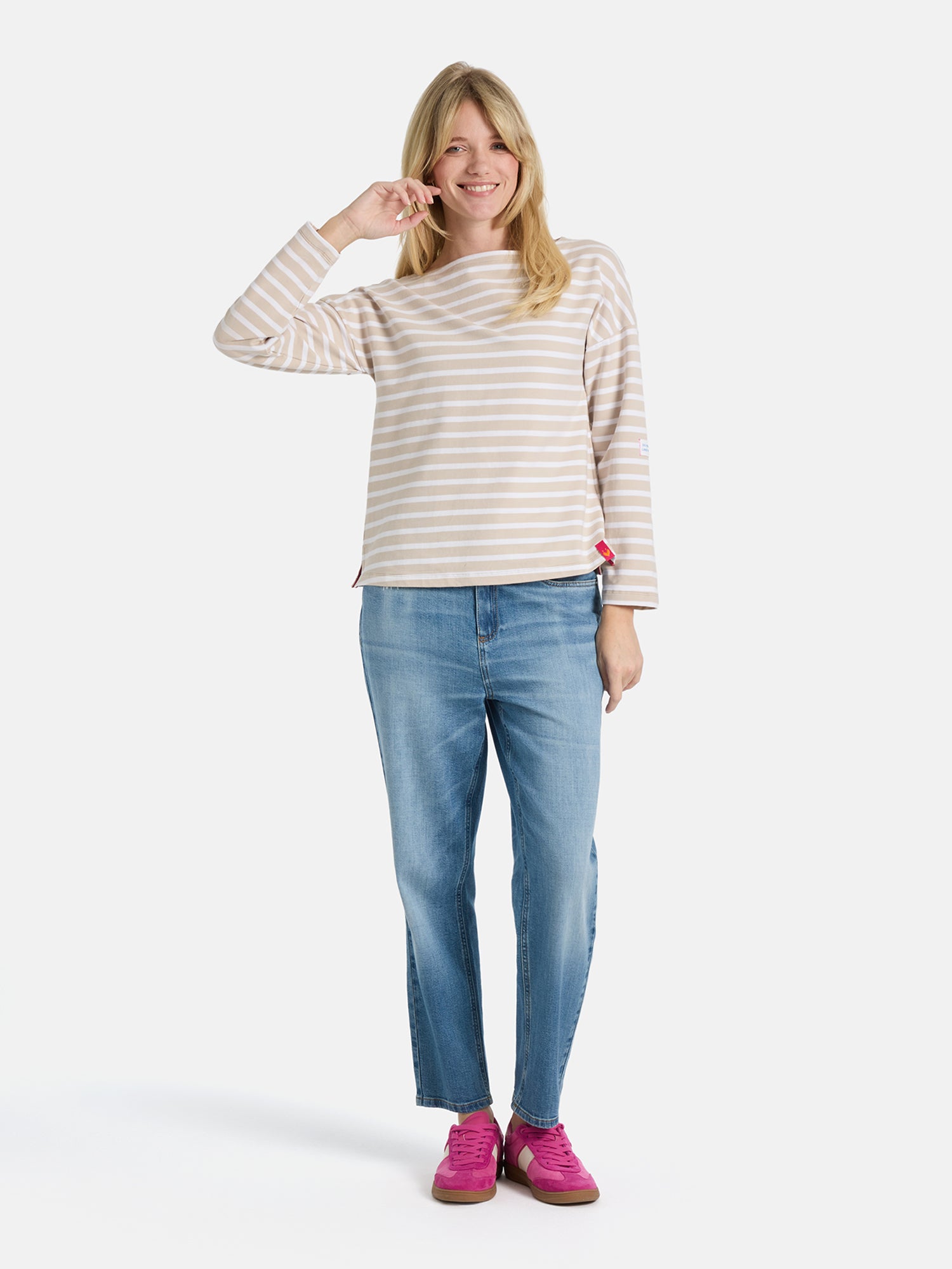Lieblingsstück StineL Longsleeve beige Elasthan