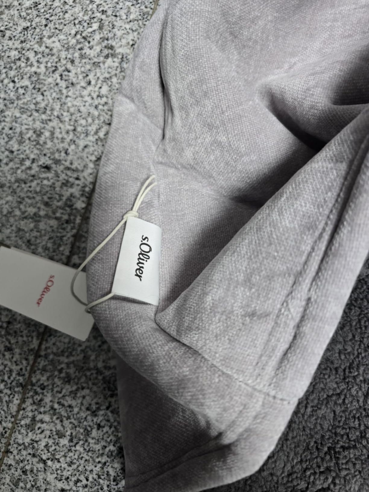 s.Oliver Lounge Hoodie Polyesterflausch grau Einheitsgröße