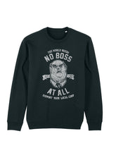 dna merch No Boss At All Langarmshirt Biobaumwolle schwarz